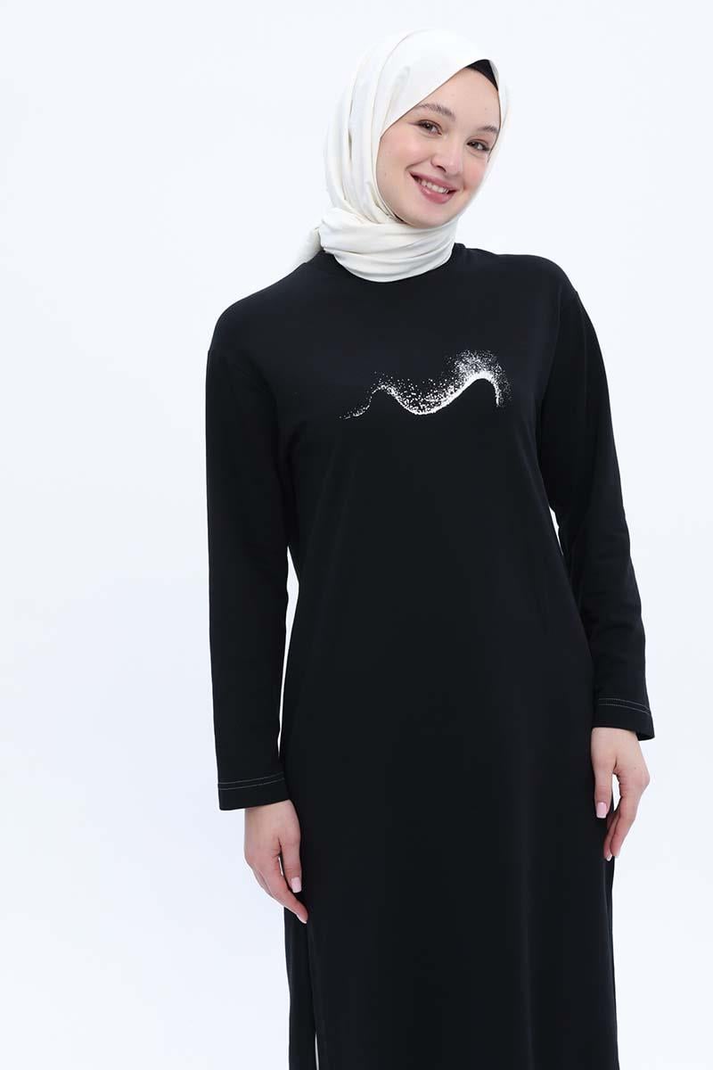 Cotton Side Slits Foil Printed Tunic