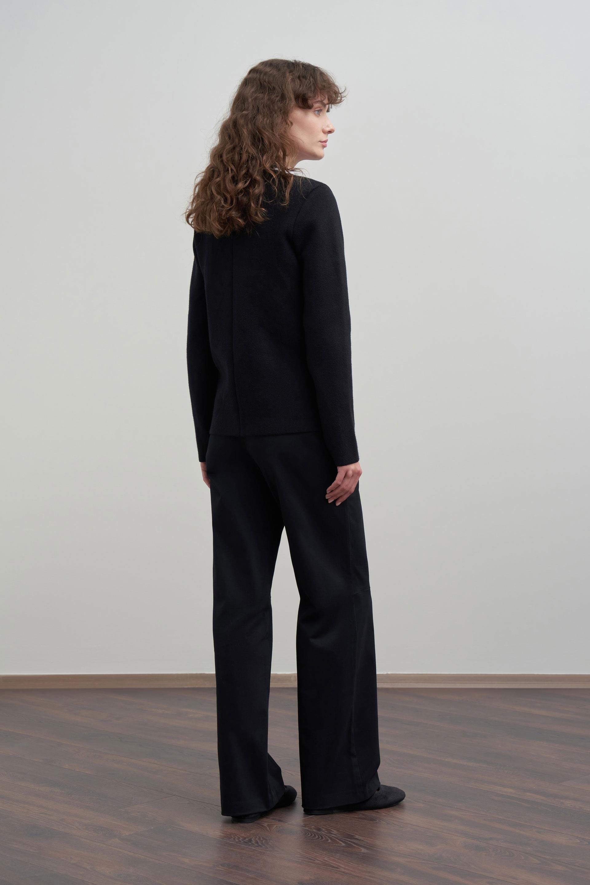 Siyah-Şal Yaka Triko Hırka