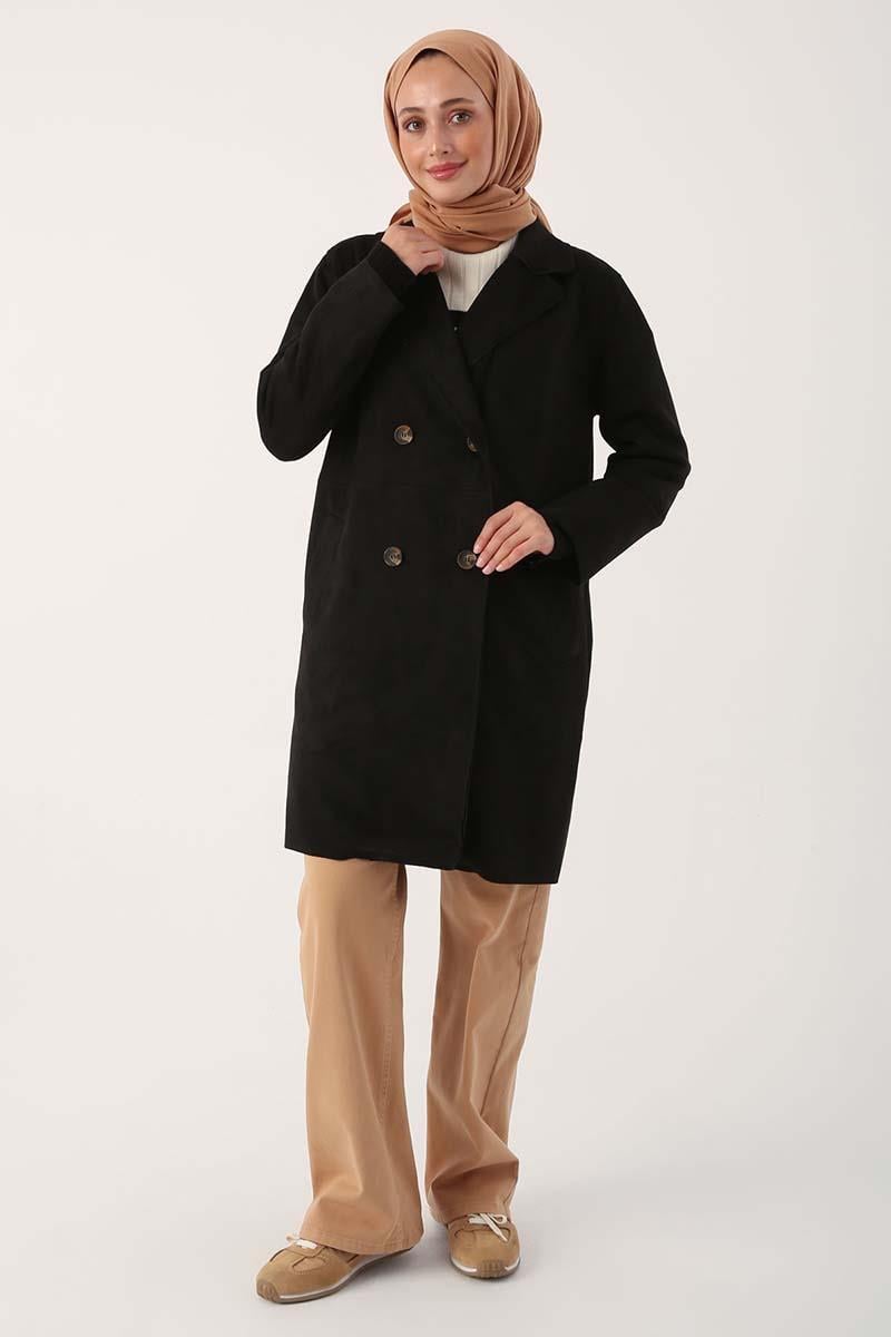 Süet Kruvaze Blazer Ceket