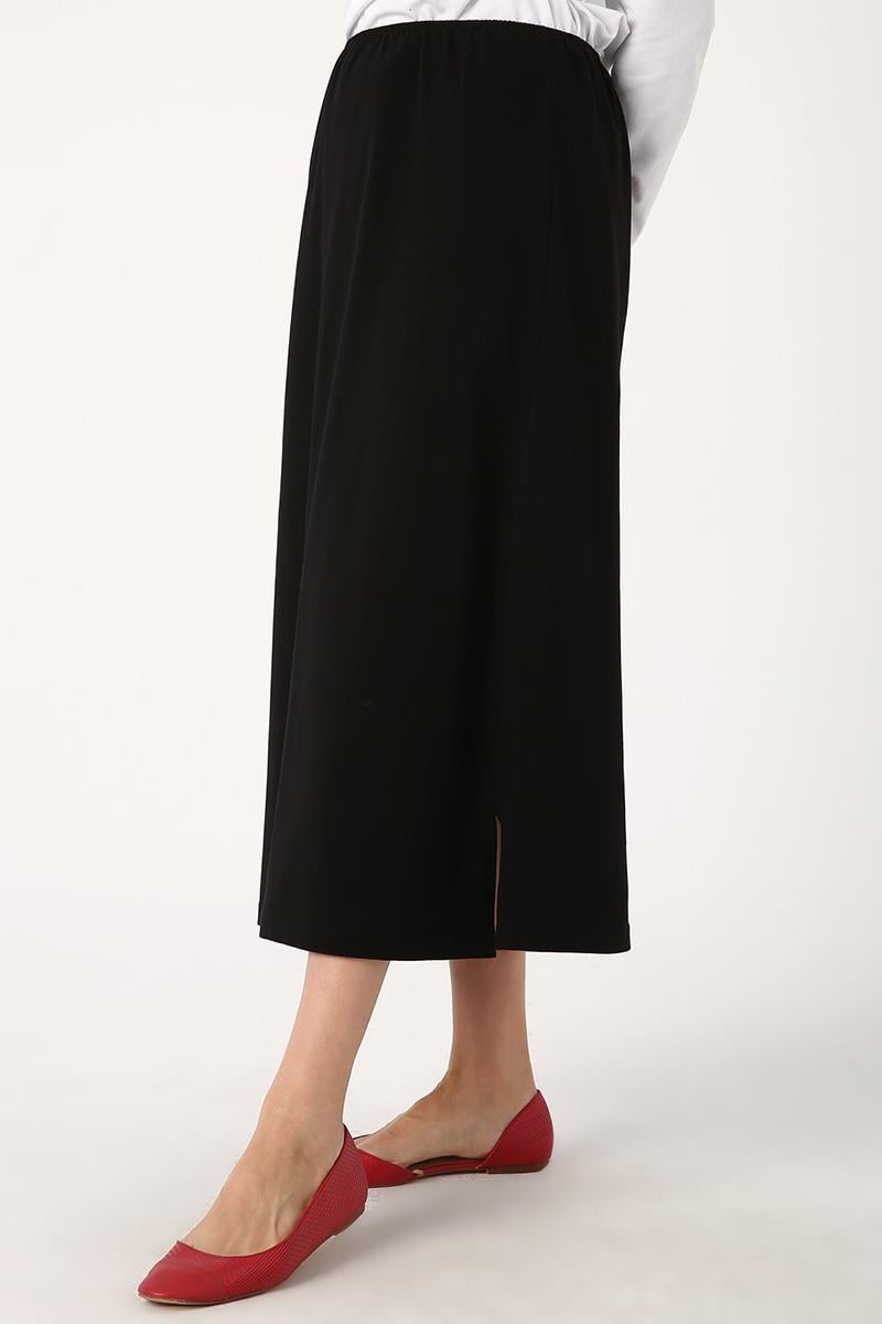 Slit Detailed Long Skirt Lining