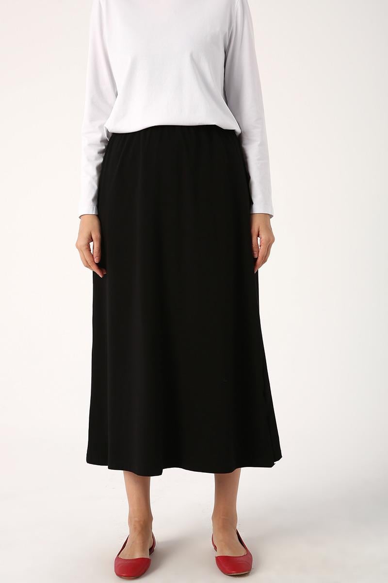 Siyah-Uzun Penye Etek Astar