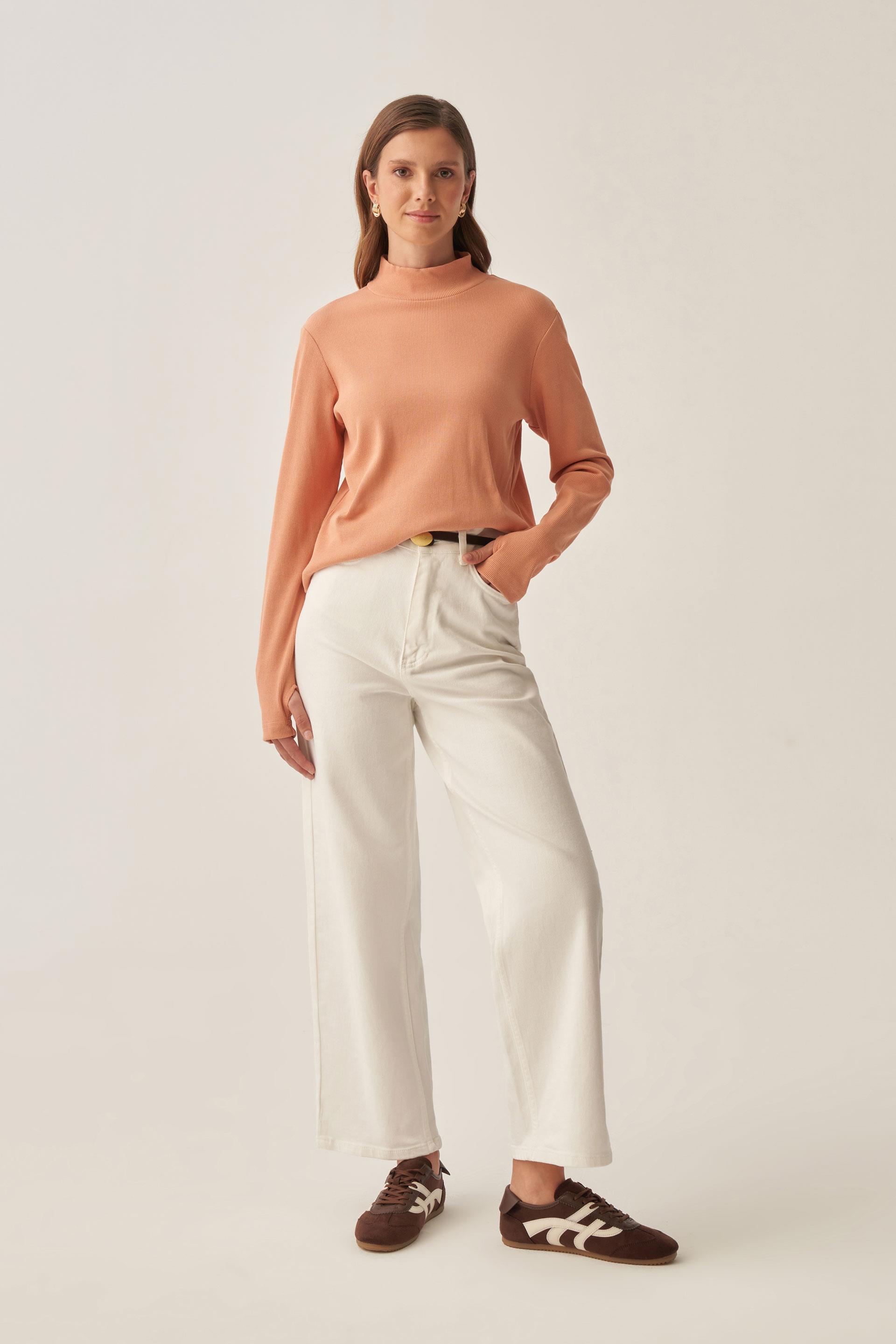 Somon-Parmaklıklı Balıkçı Yaka Body