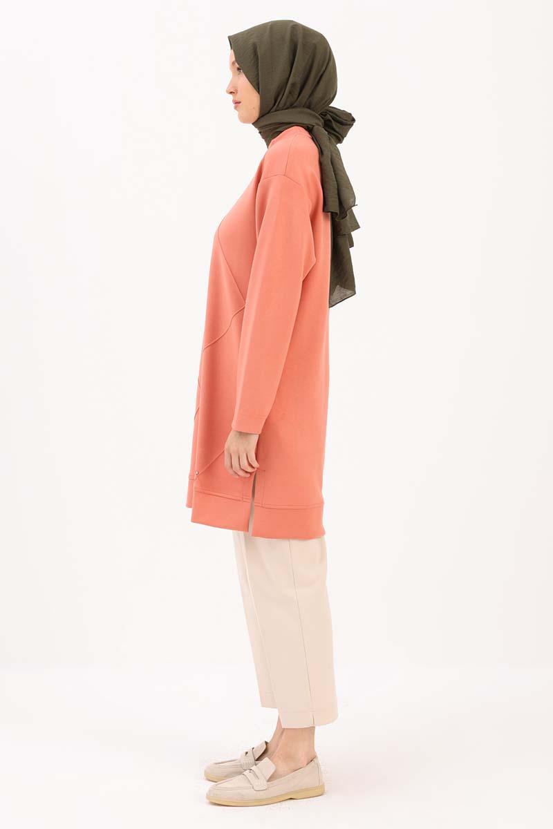 Taşlı Geometrik Çima Detaylı Tunik