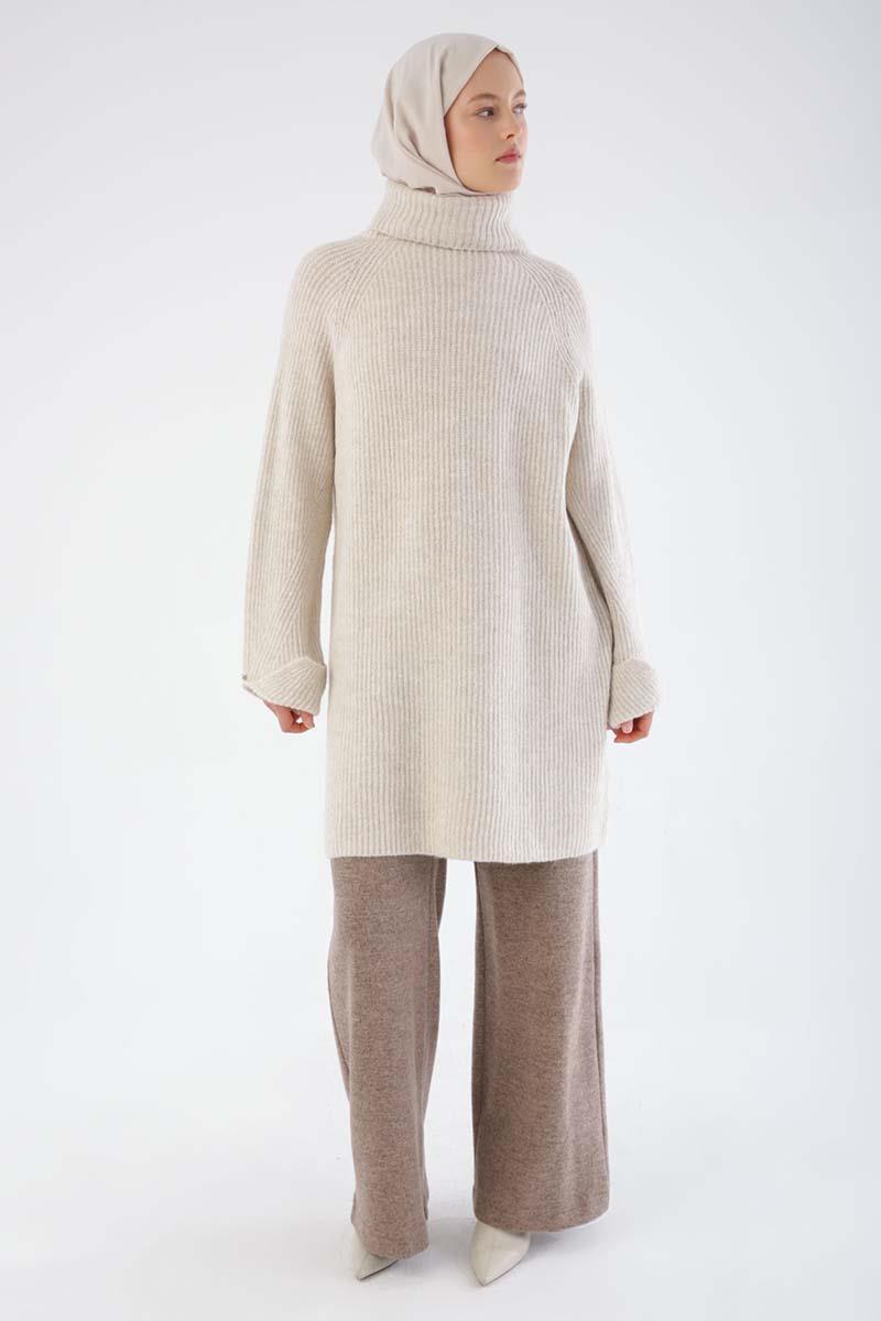 Balıkçı Yaka Reglan Kol Triko Tunik