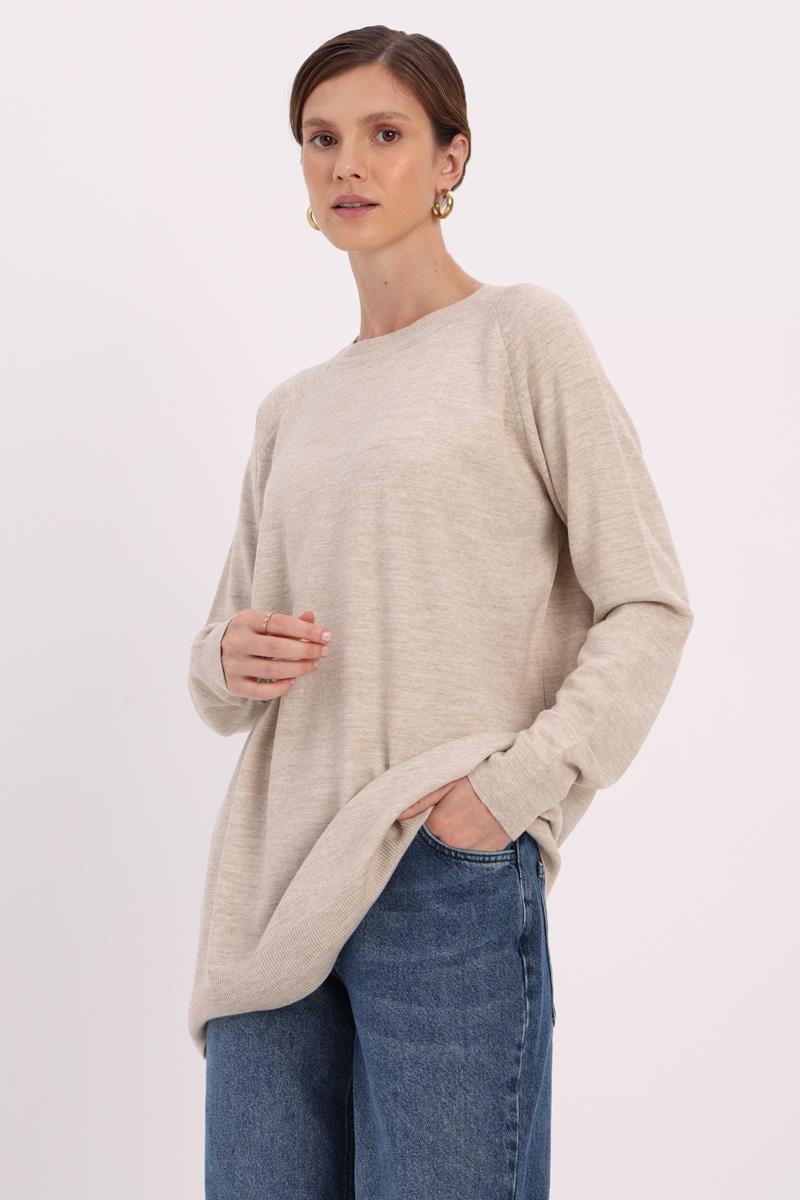 Basic Reglan Bisiklet Yaka Kazak