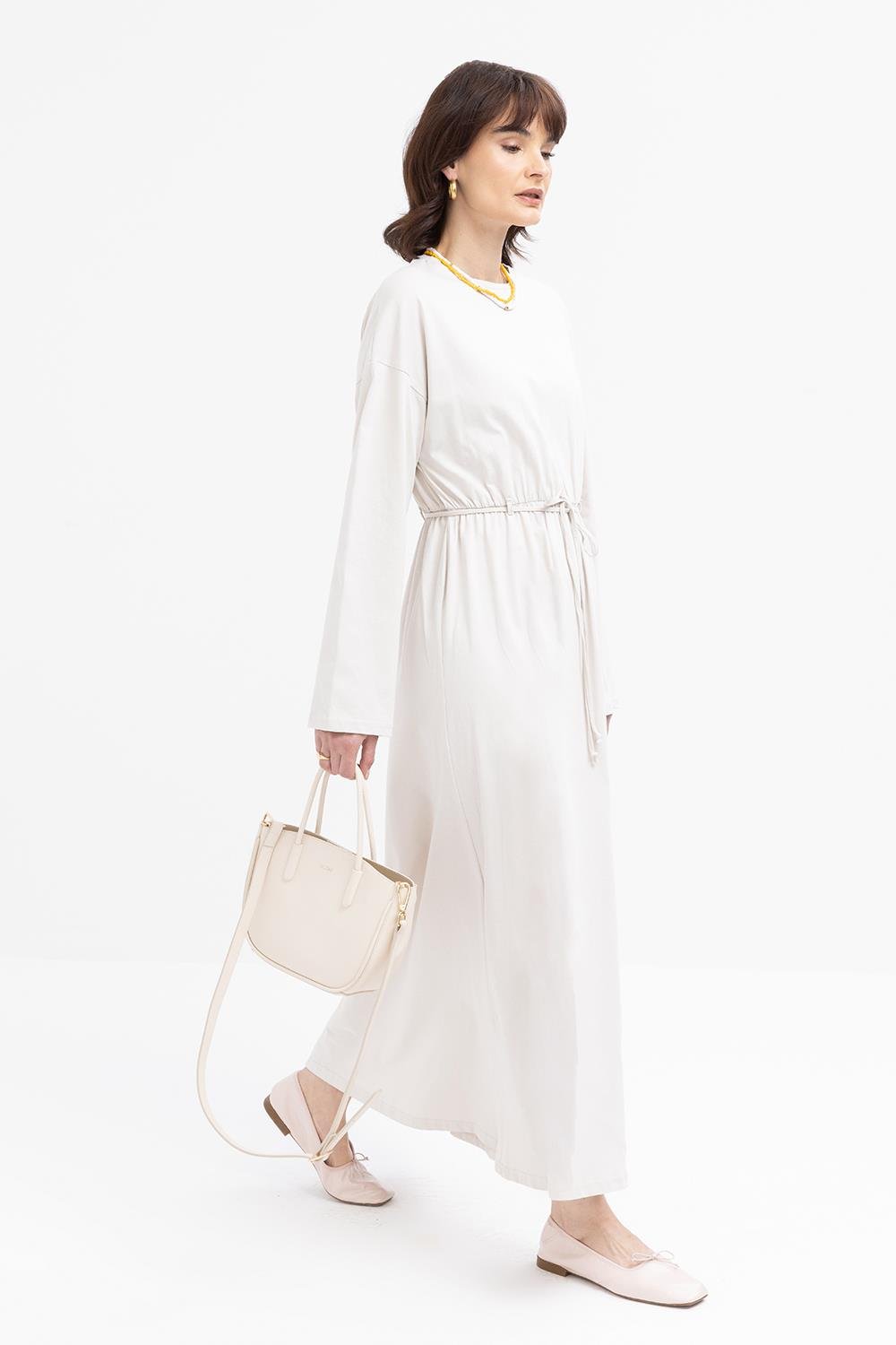 Taş-Beli Bağlamalı Elbise