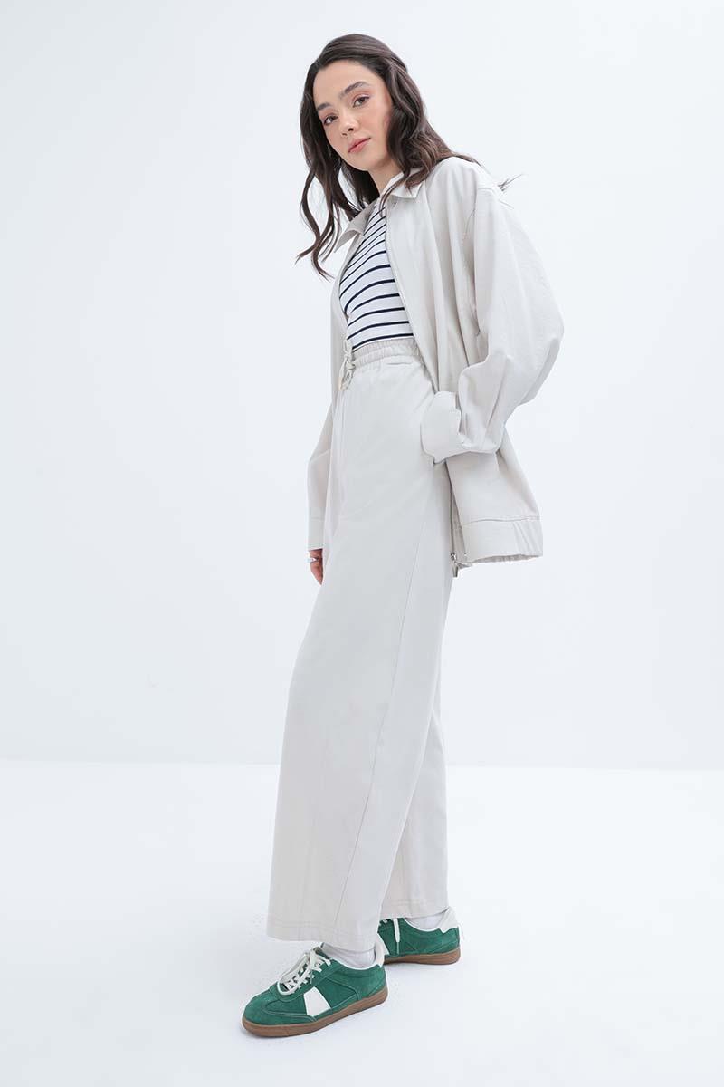 Taş-Beli Lastikli Slouchy Pantolon