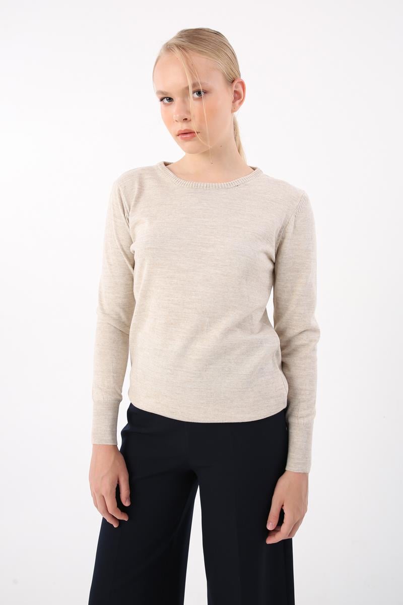 Crew-Neck Knitwear Sweater