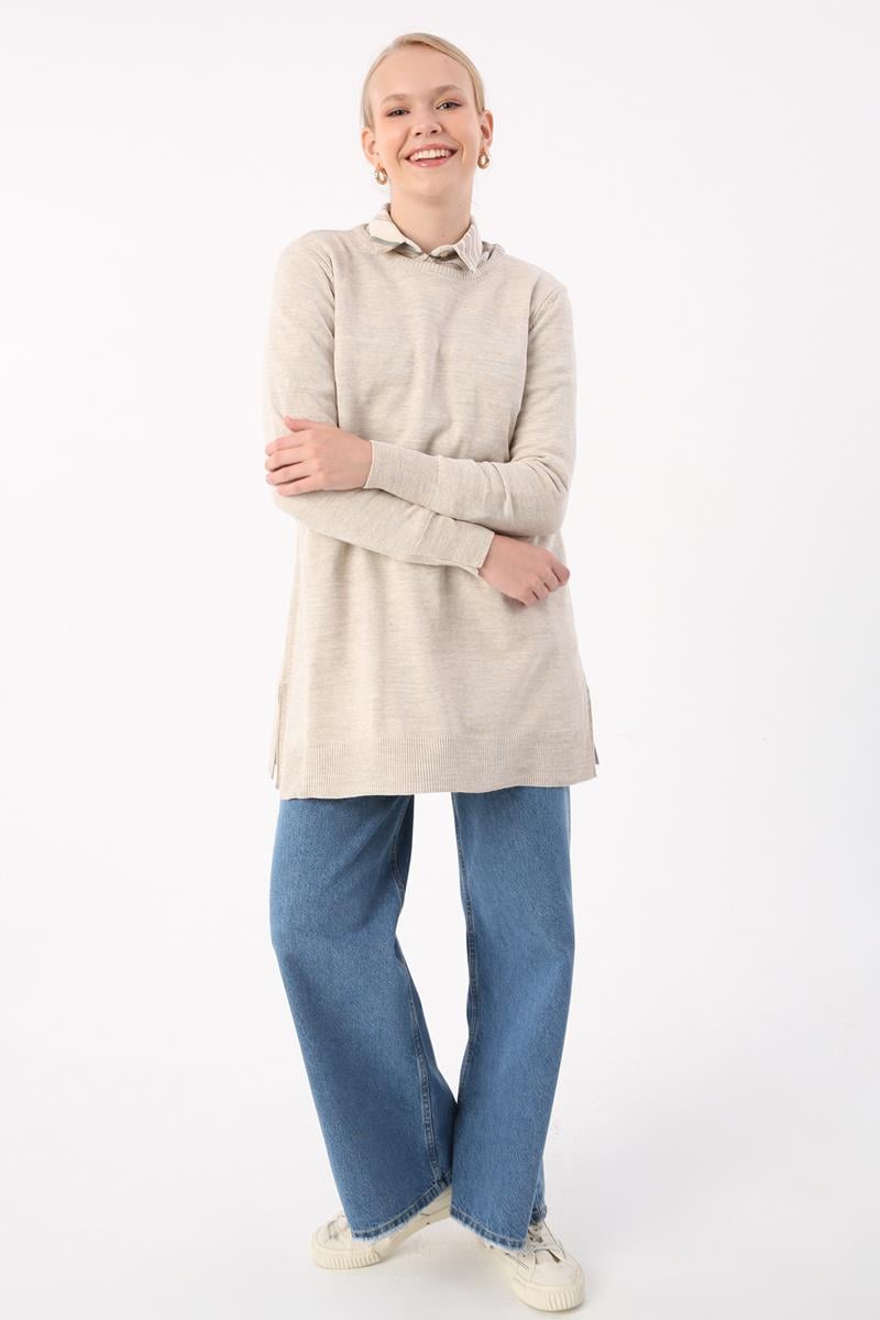 Crew Neck Knitwear Tunic