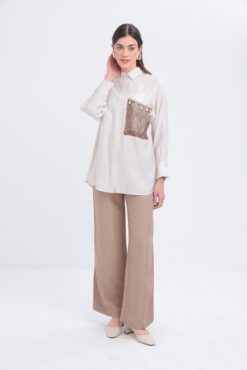 Taş-File Garnili Gömlek