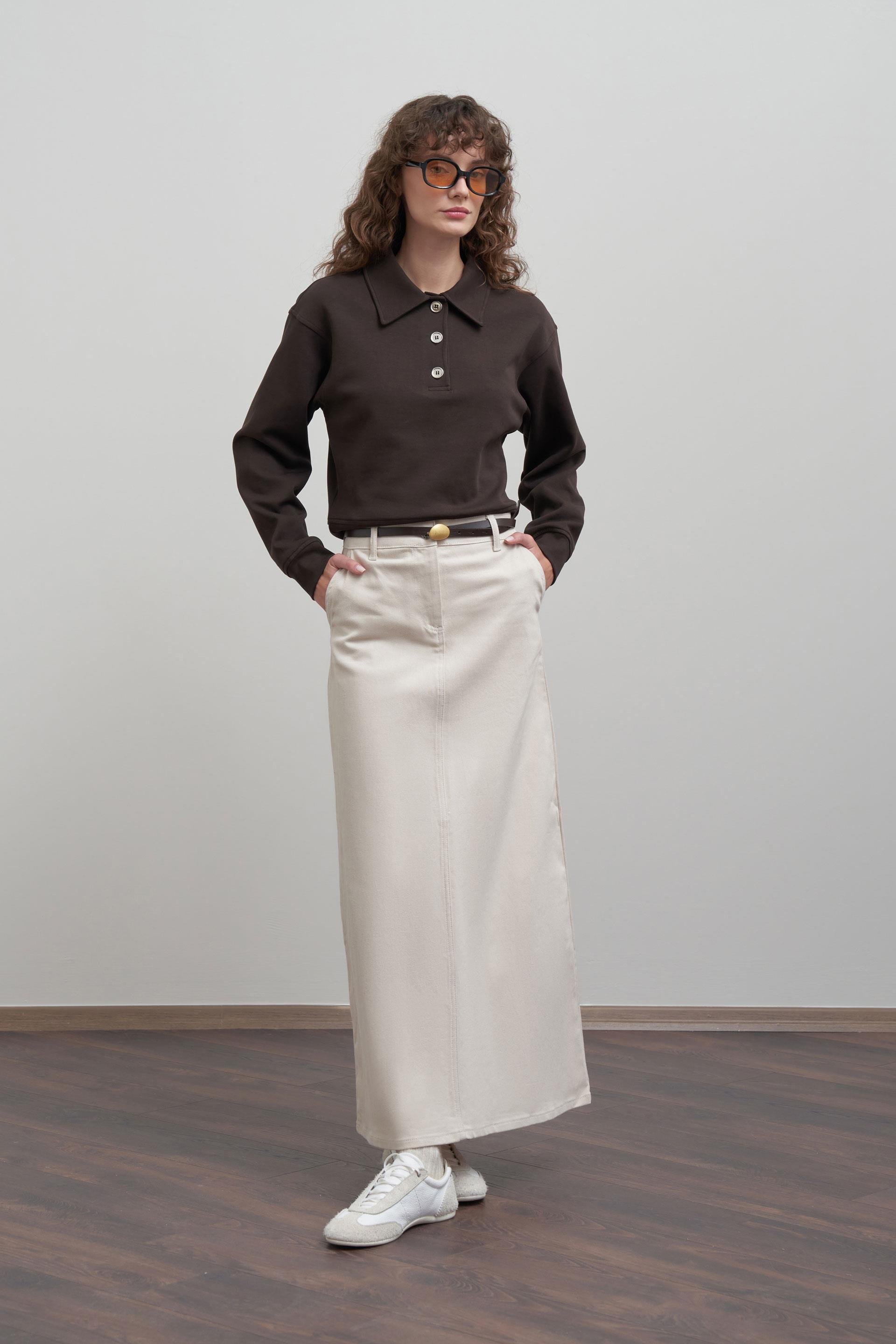 Taş-Gabardin Çan Etek