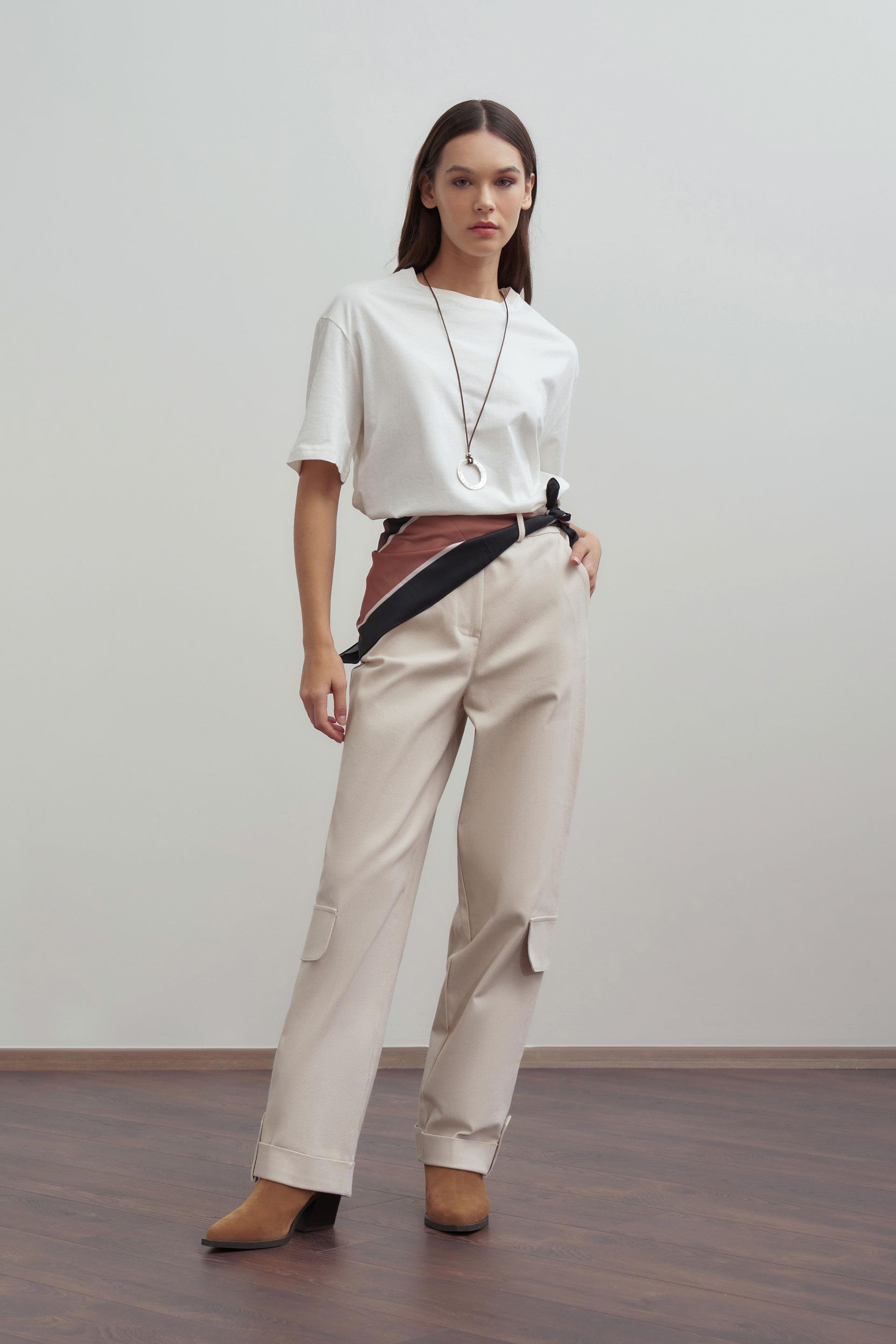 Taş-Gabardin Kargo Pantolon