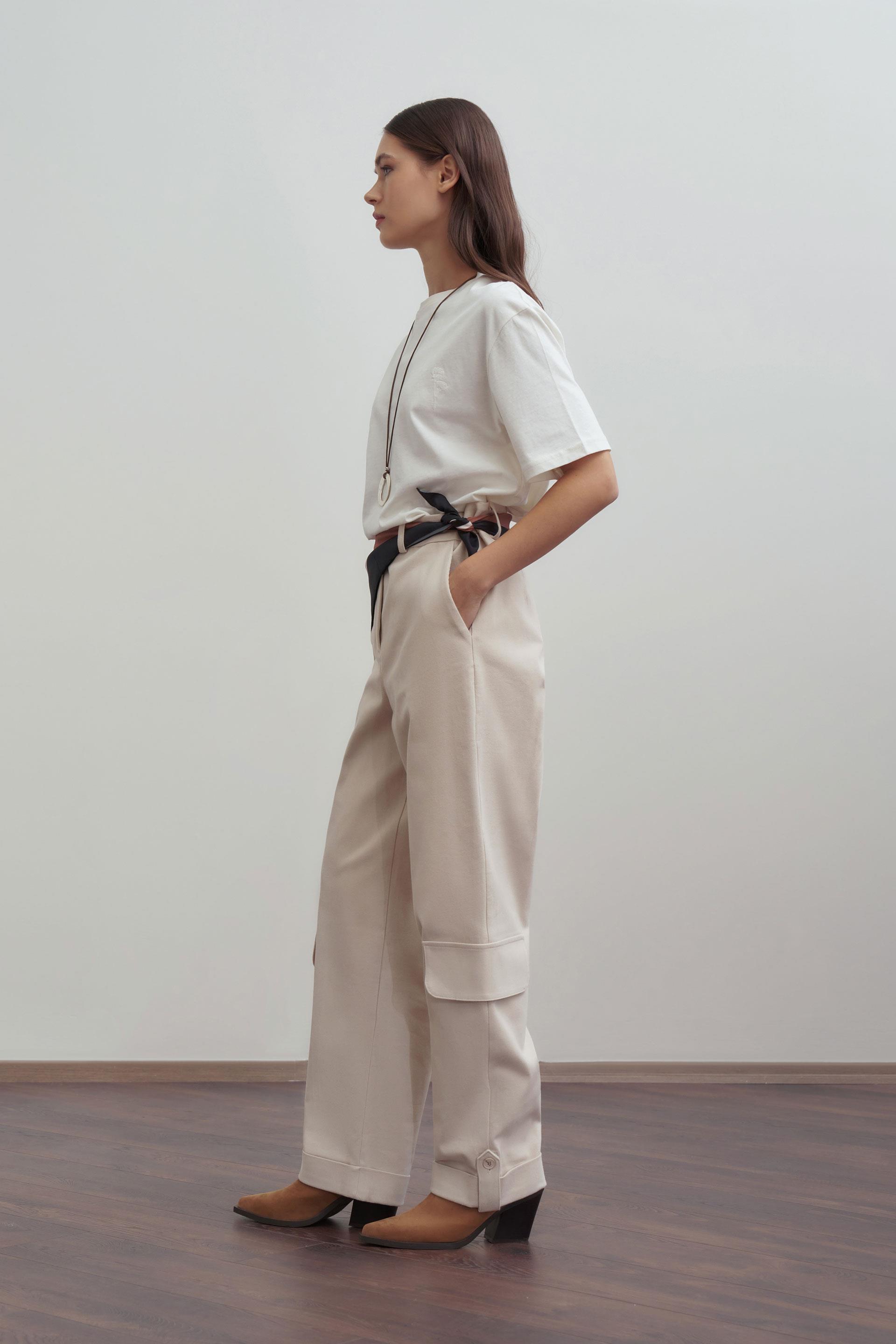 Taş-Gabardin Kargo Pantolon