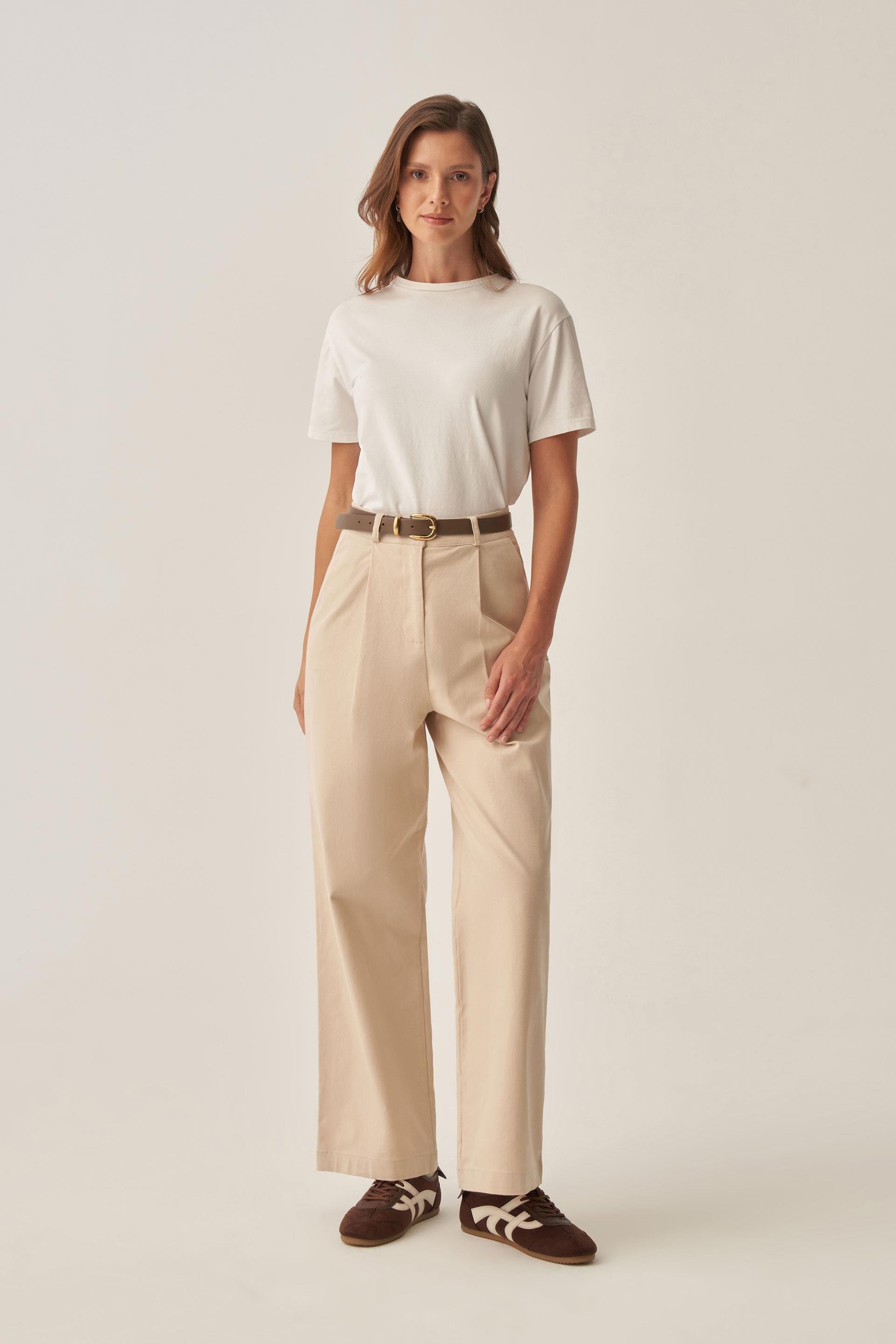 Taş-Gabardin Palazzo Pantolon