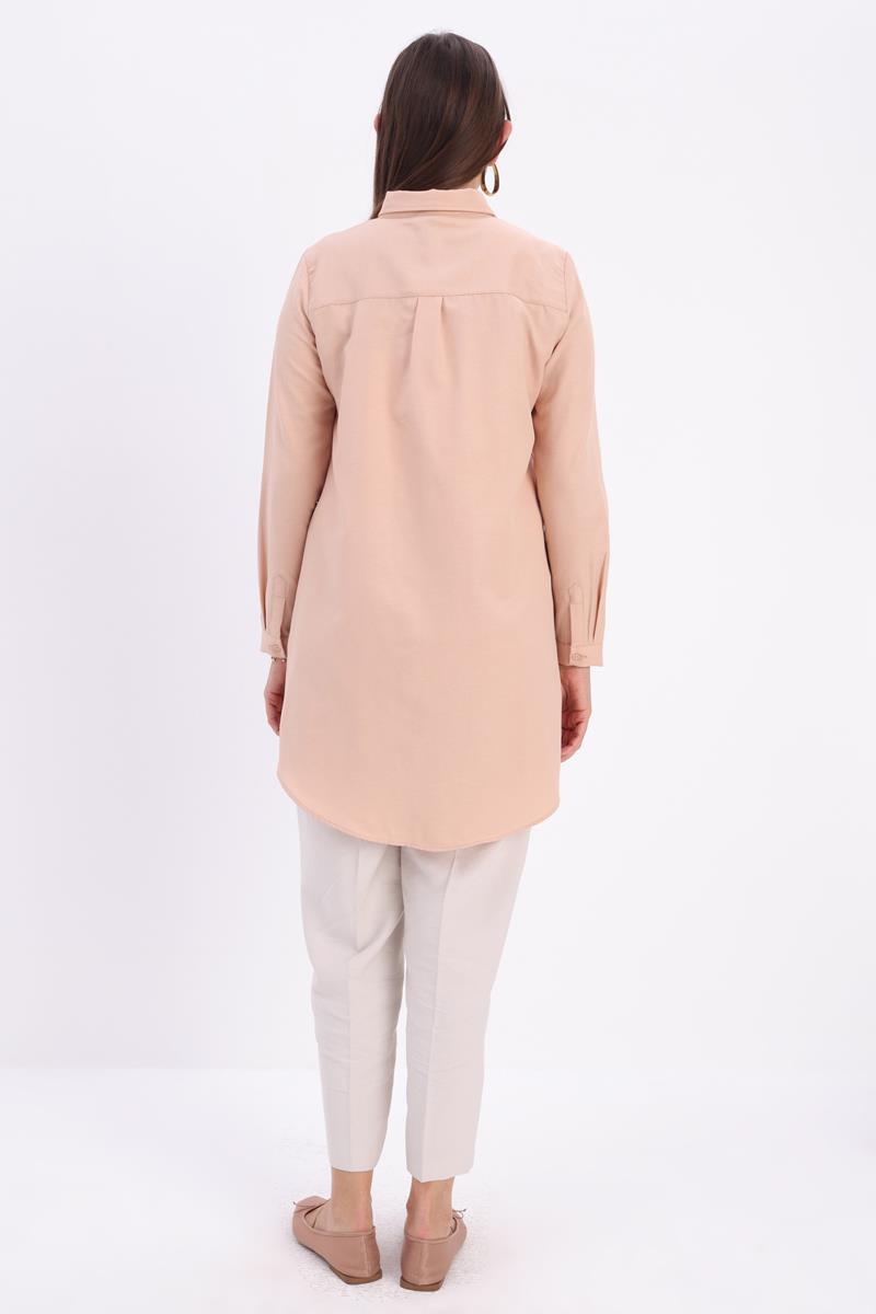 Basic Gizli Patlı Gömlek Tunik