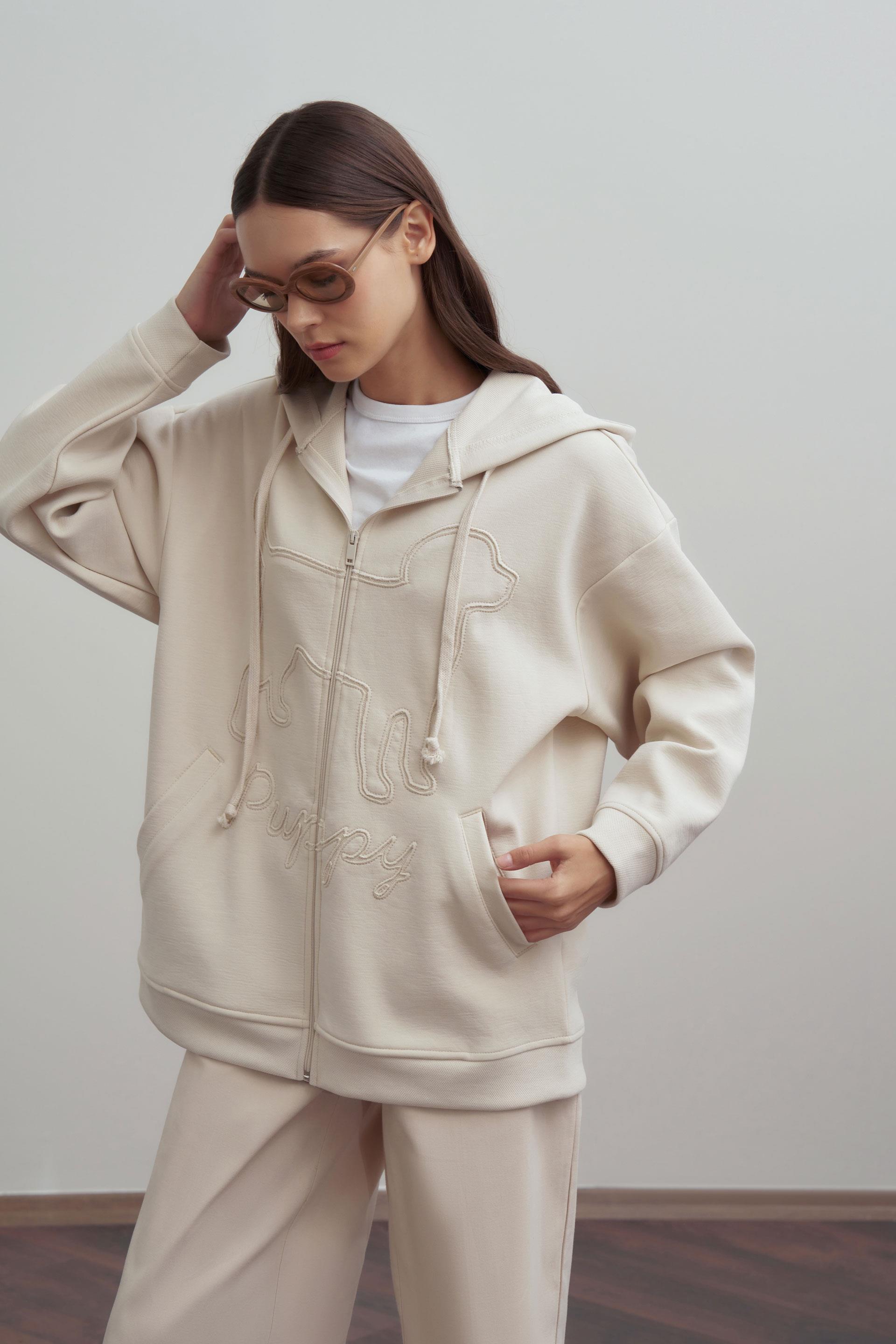 Taş-Kanguru Cep Detaylı Sweatshirt