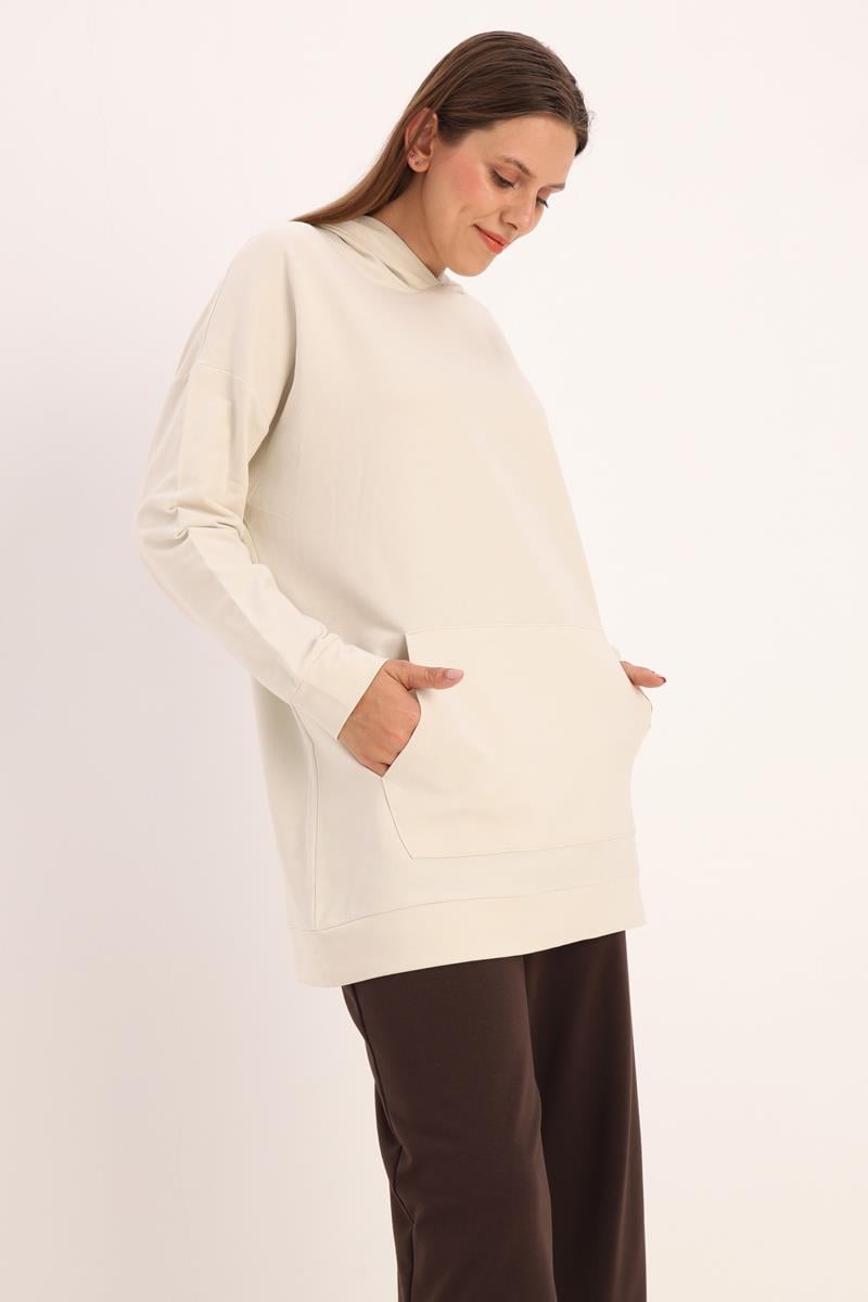 Hooded Kangaroo Pocket Sweatshirt