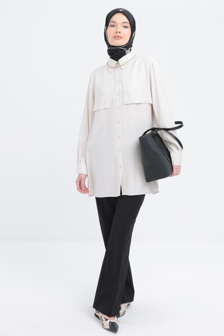 Taş-Önü Rüzgarlıklı Gömlek Tunik