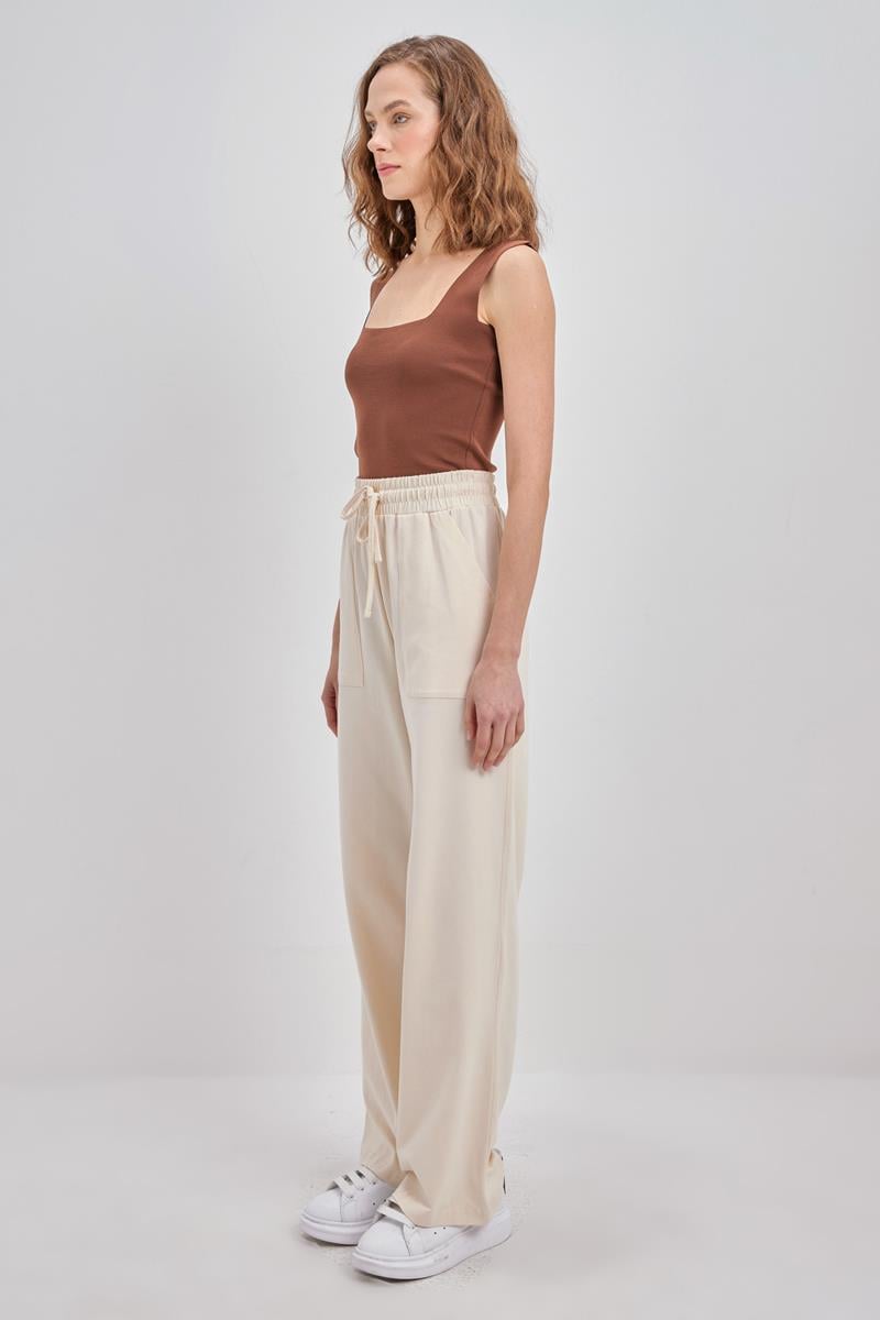 Pamuklu Cepli Eşofman Altı