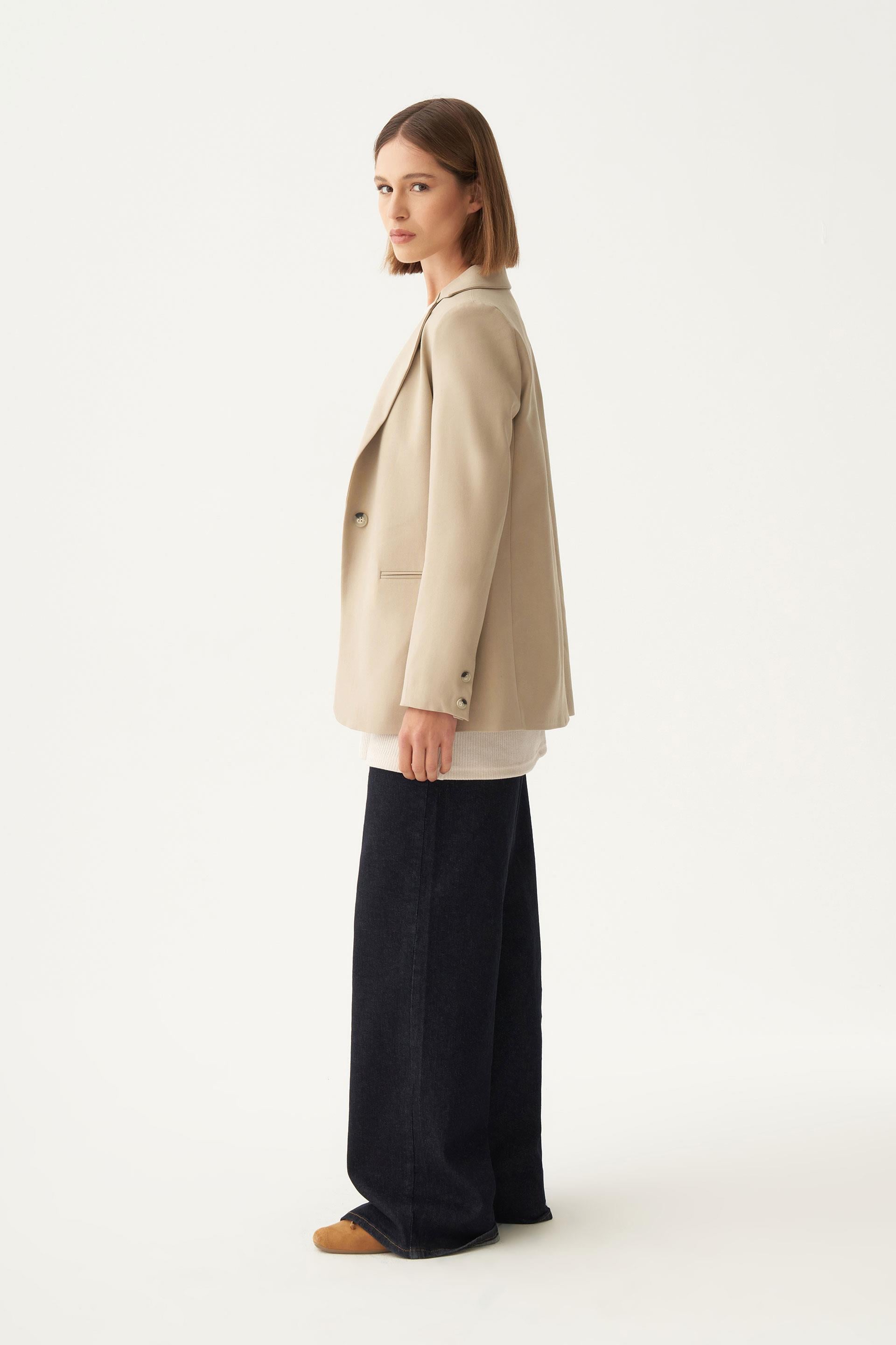 Taş-Pamuklu Fitilli Kolsuz Likralı T-Shirt