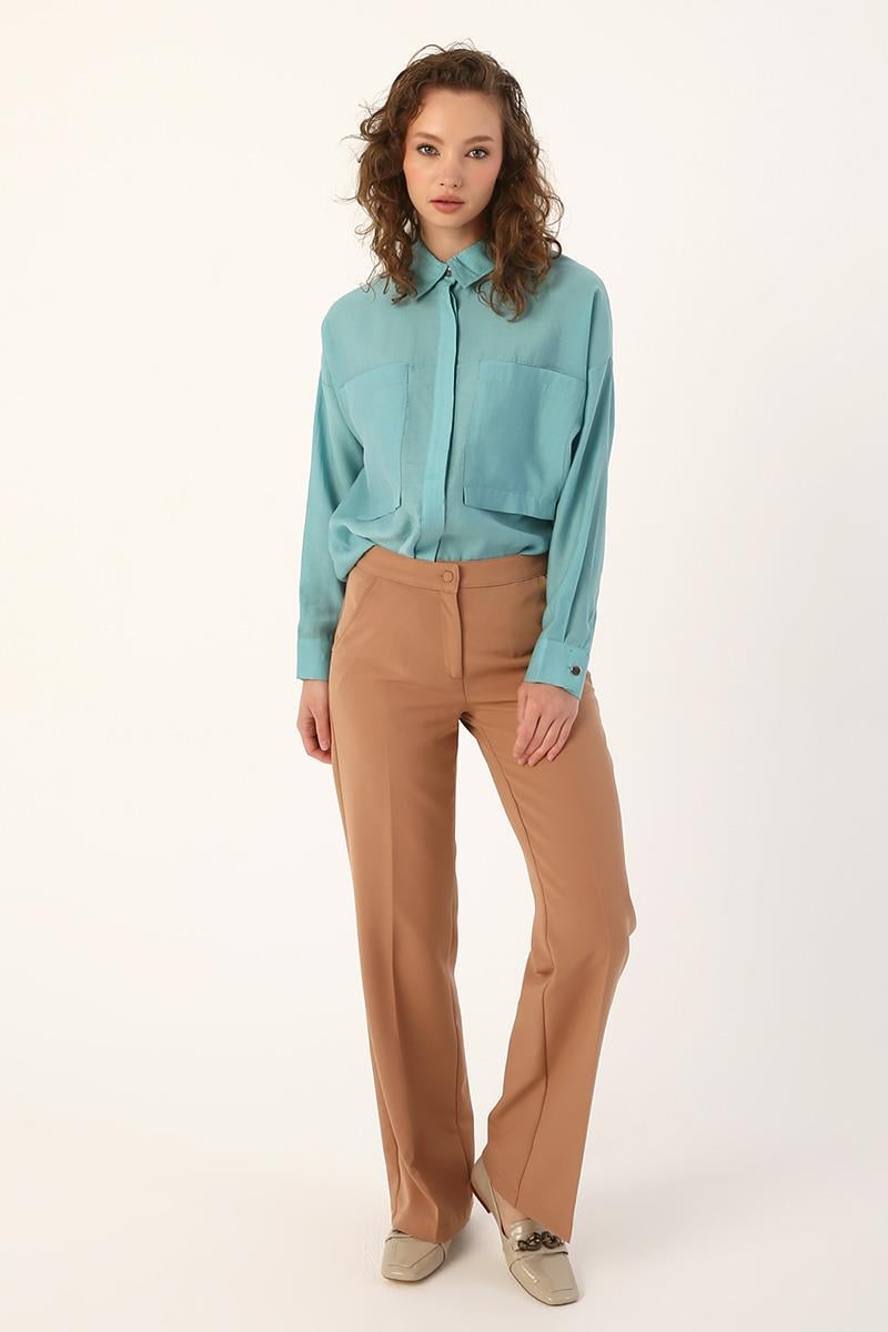 Wide Leg Pants With Pockets