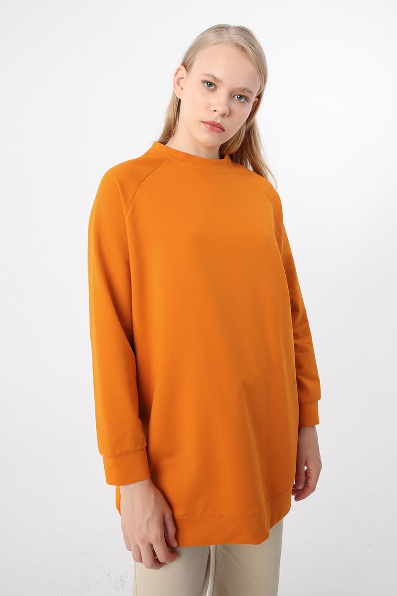 Bisiklet Yaka Reglan Kol Sweatshirt