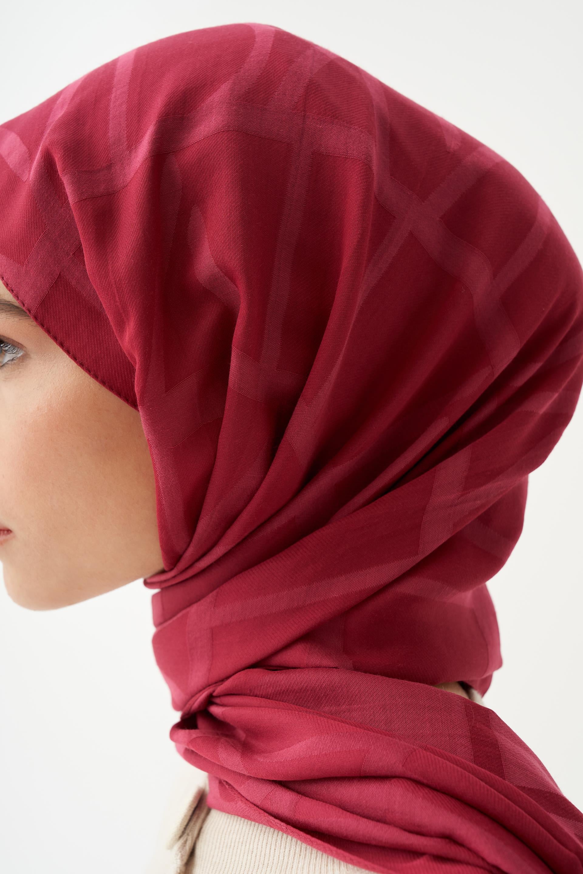 Vişne-Modal Pamuklu Şal