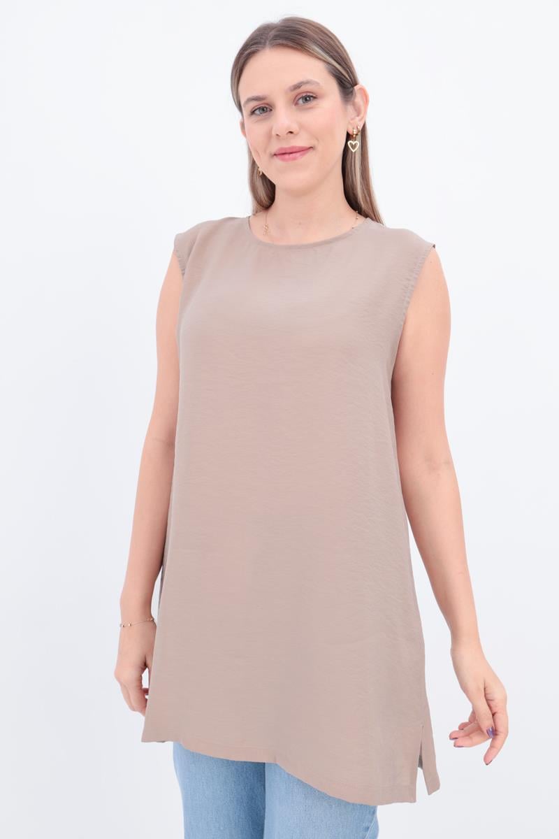 Basıc Zero Sleeve Underwear Tunic
