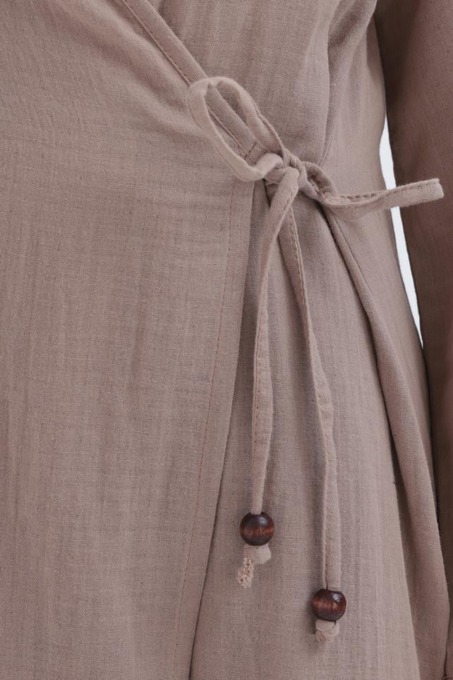 Vizon-Belden Bağlamalı Müslin Kap