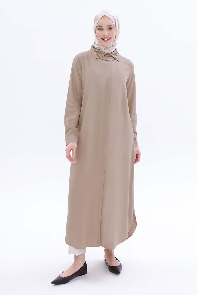 Vizon-Gizli Patlı Gömlek Tunik