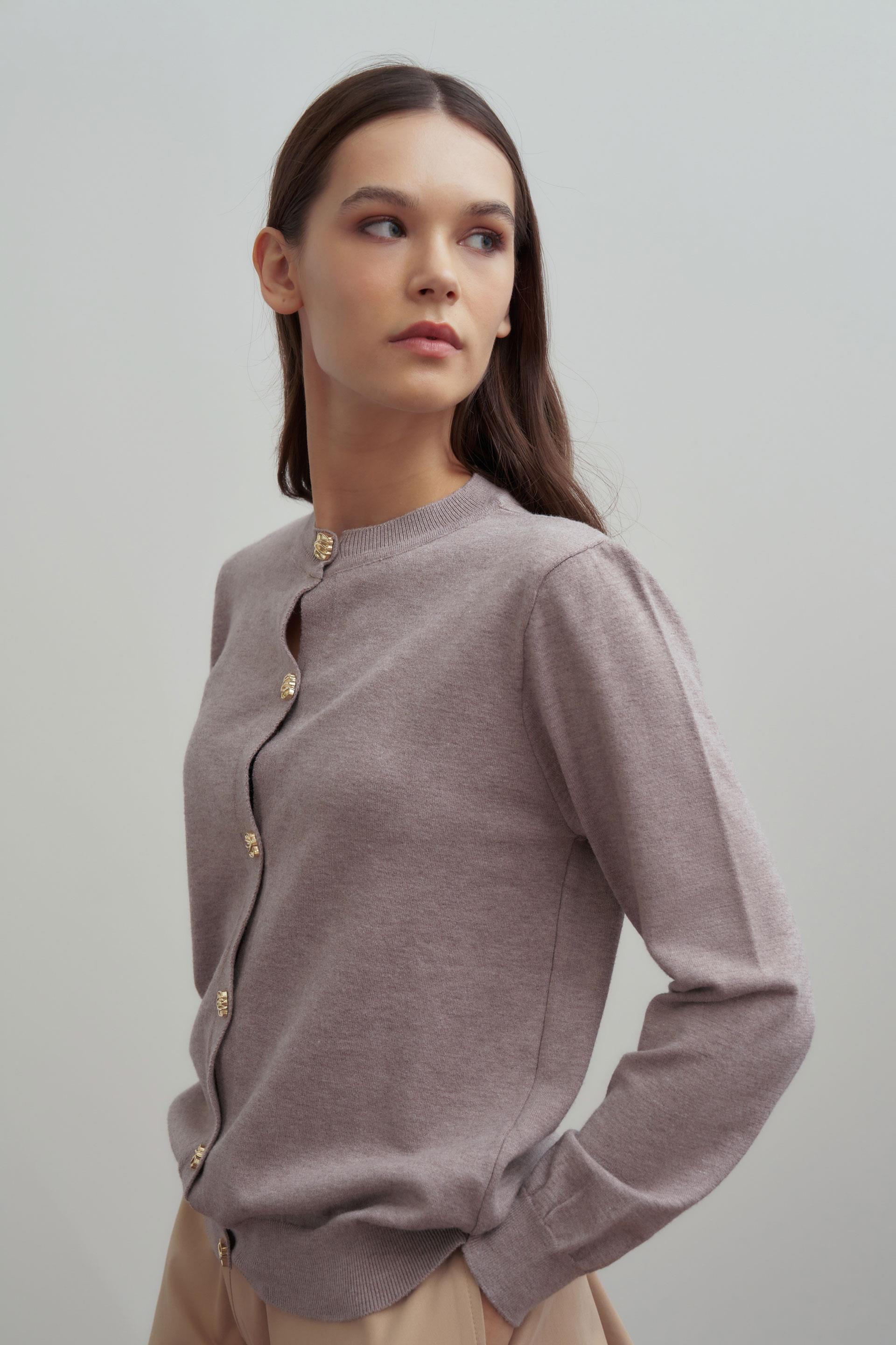 Vizon-Gold Dügmeli Hırka