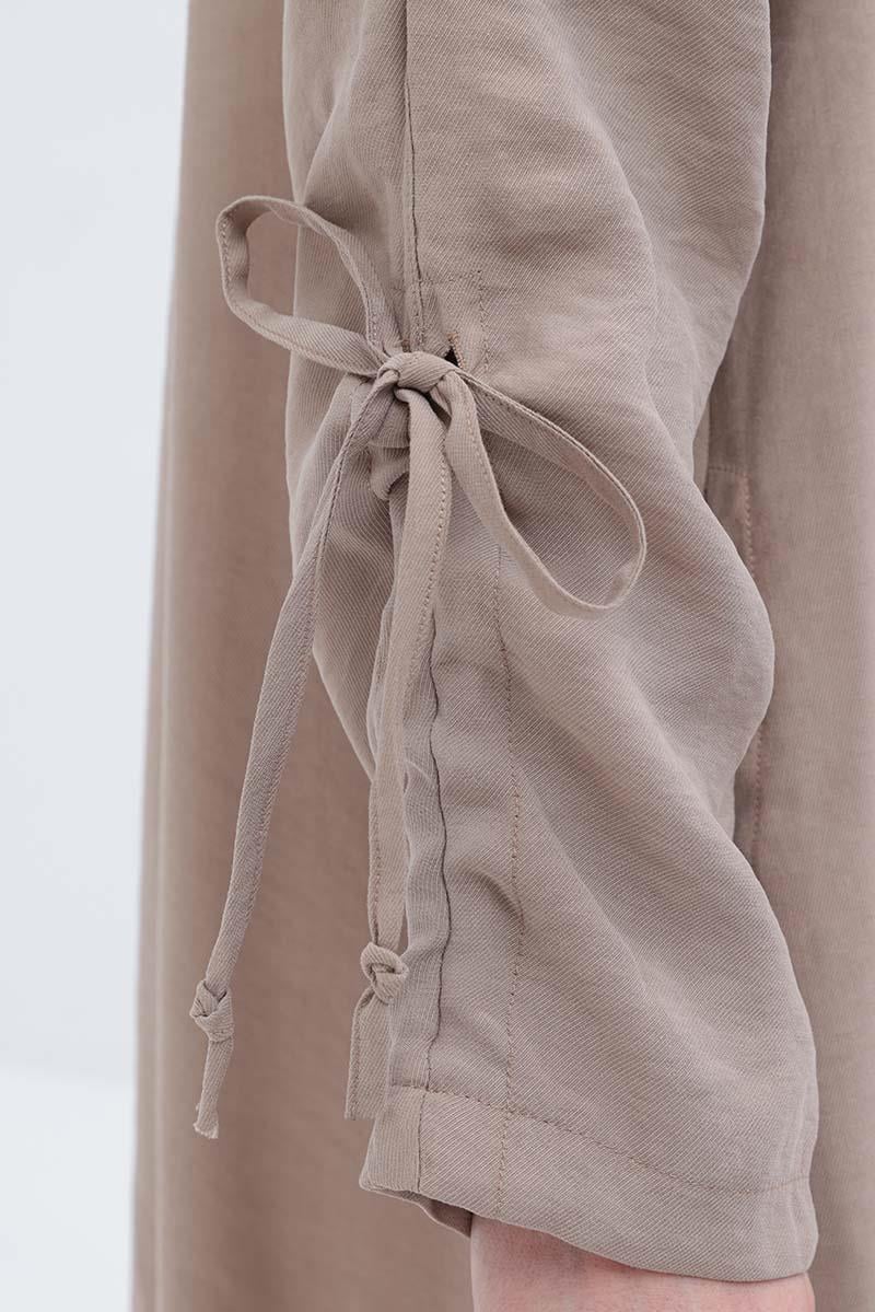 Vizon-Kolu Büzmeli Çıtçıtlı Modal Ferace