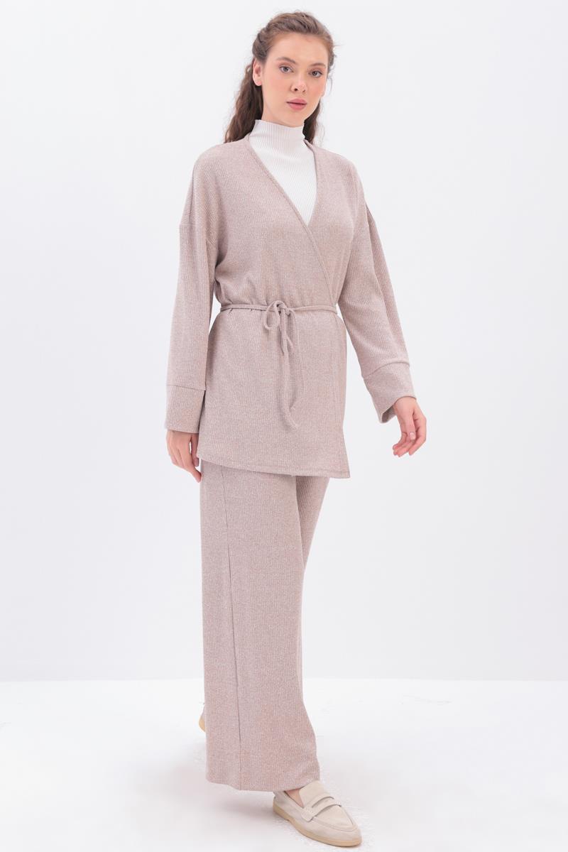 Double-Breasted Collar Trouser Suit