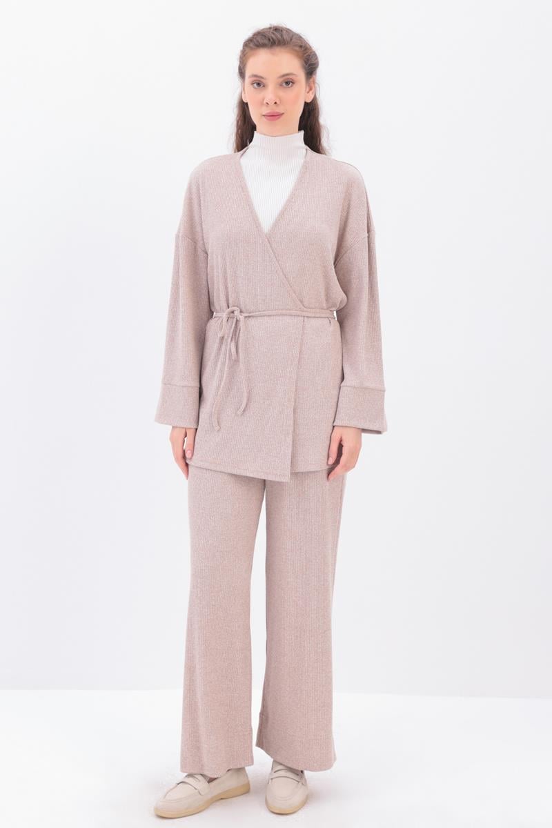 Double-Breasted Collar Trouser Suit
