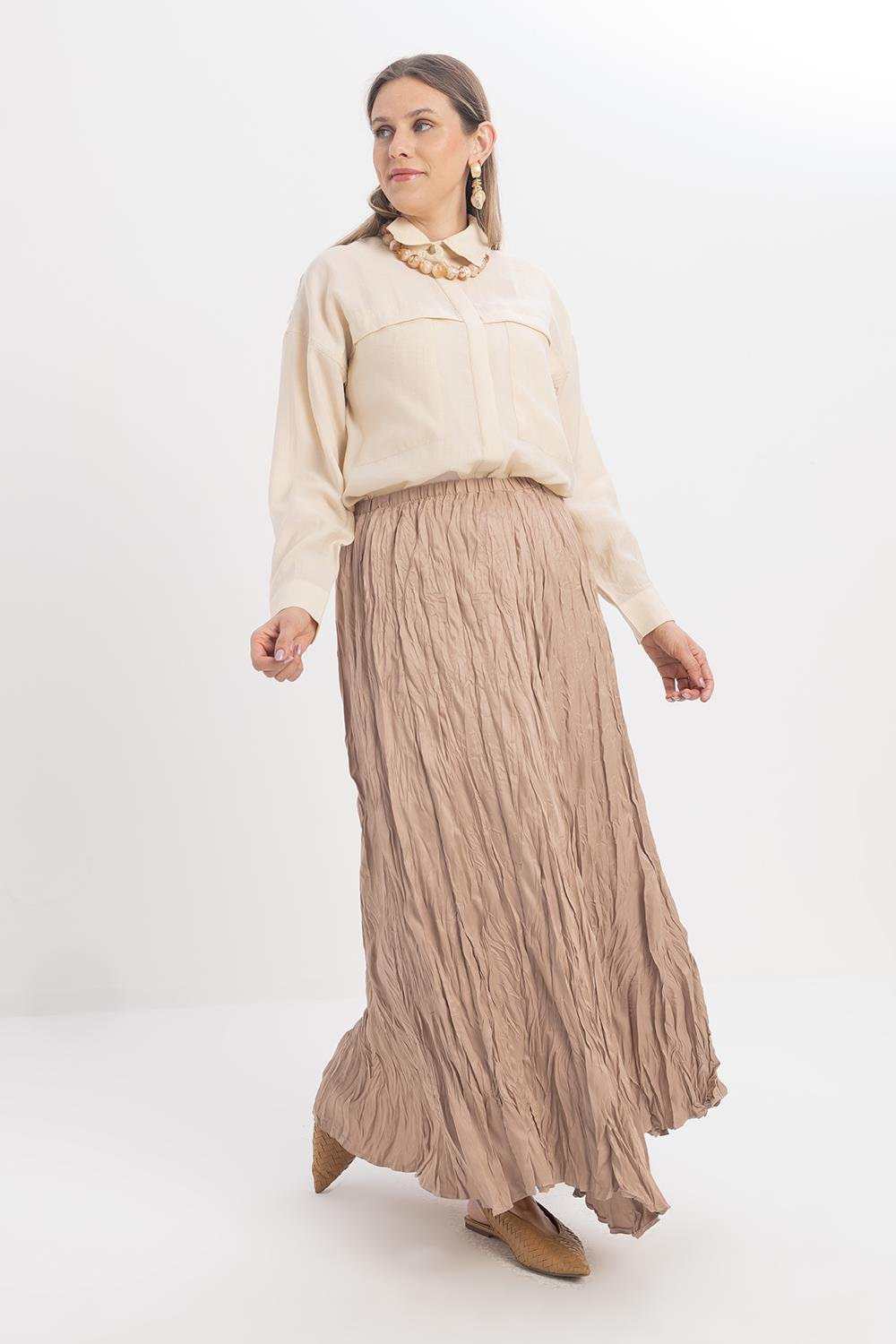 Vizon-Lastikli Basic Etek