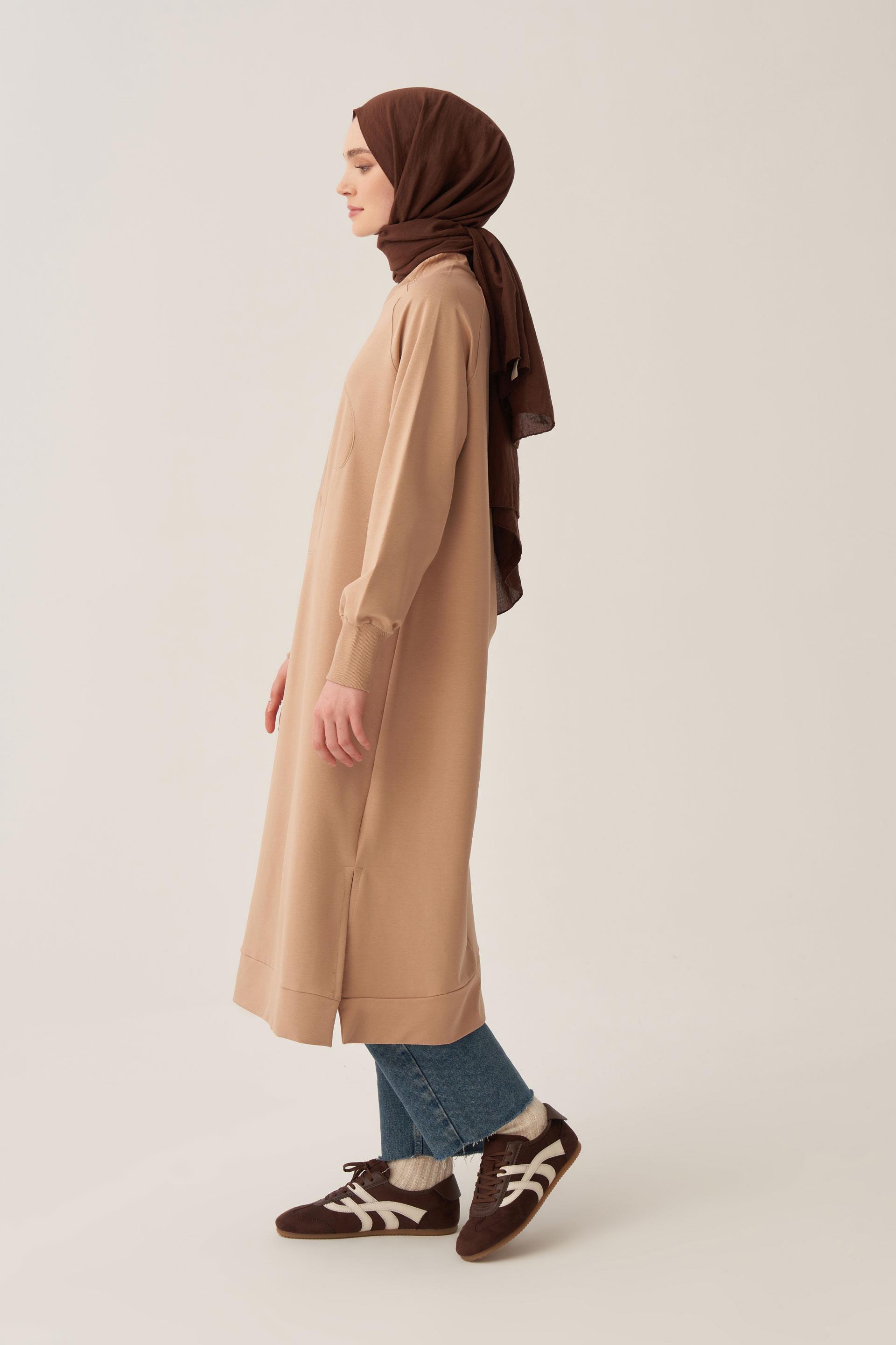 Vizon-Nakışlı Uzun Tunik