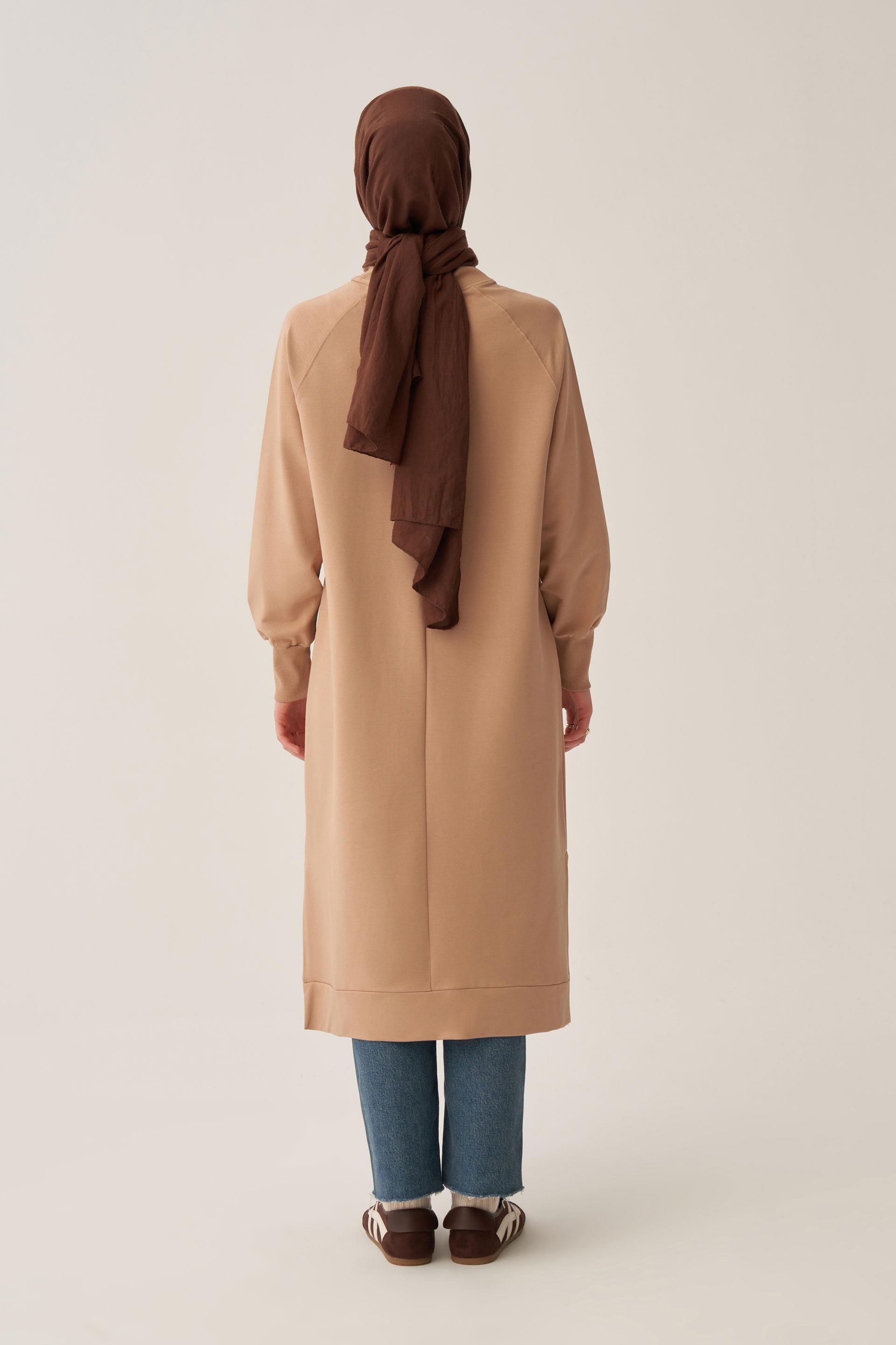 Vizon-Nakışlı Uzun Tunik