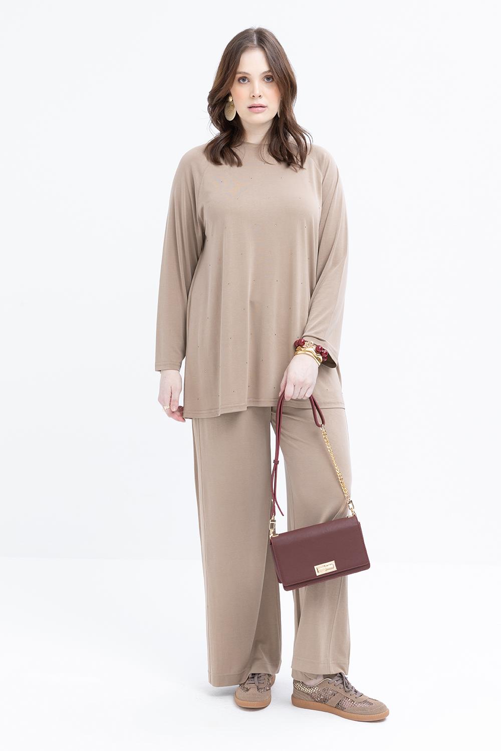 Vizon-Taş Baskılı Tunik