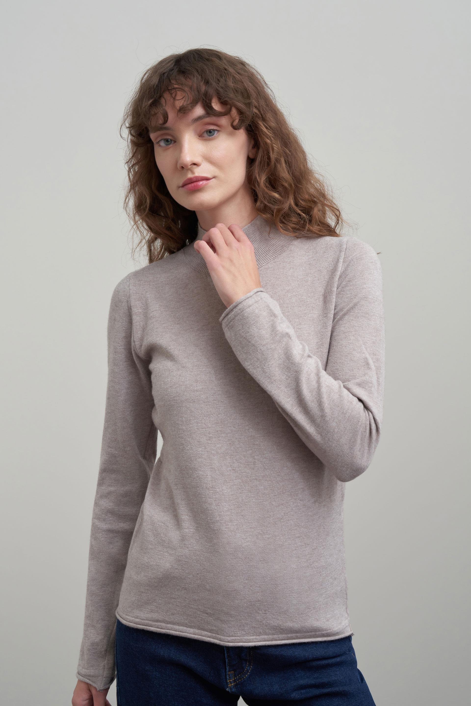 Vizon-Yarım Balıkçı Uzun Kol Kazak