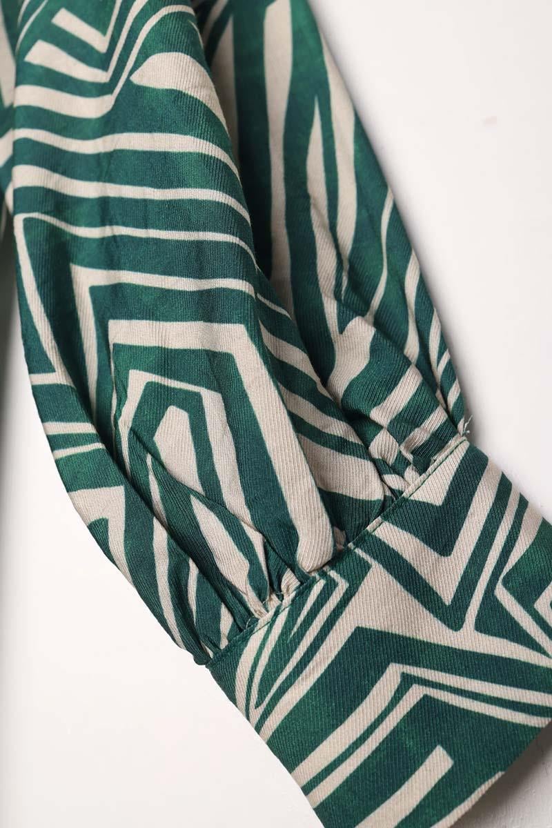 Desenli Gömlek Yaka Elbise