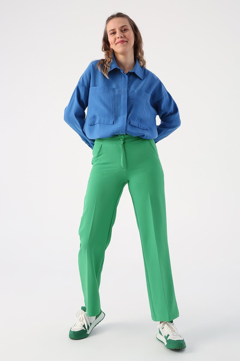 Wide Leg Pants With Pockets