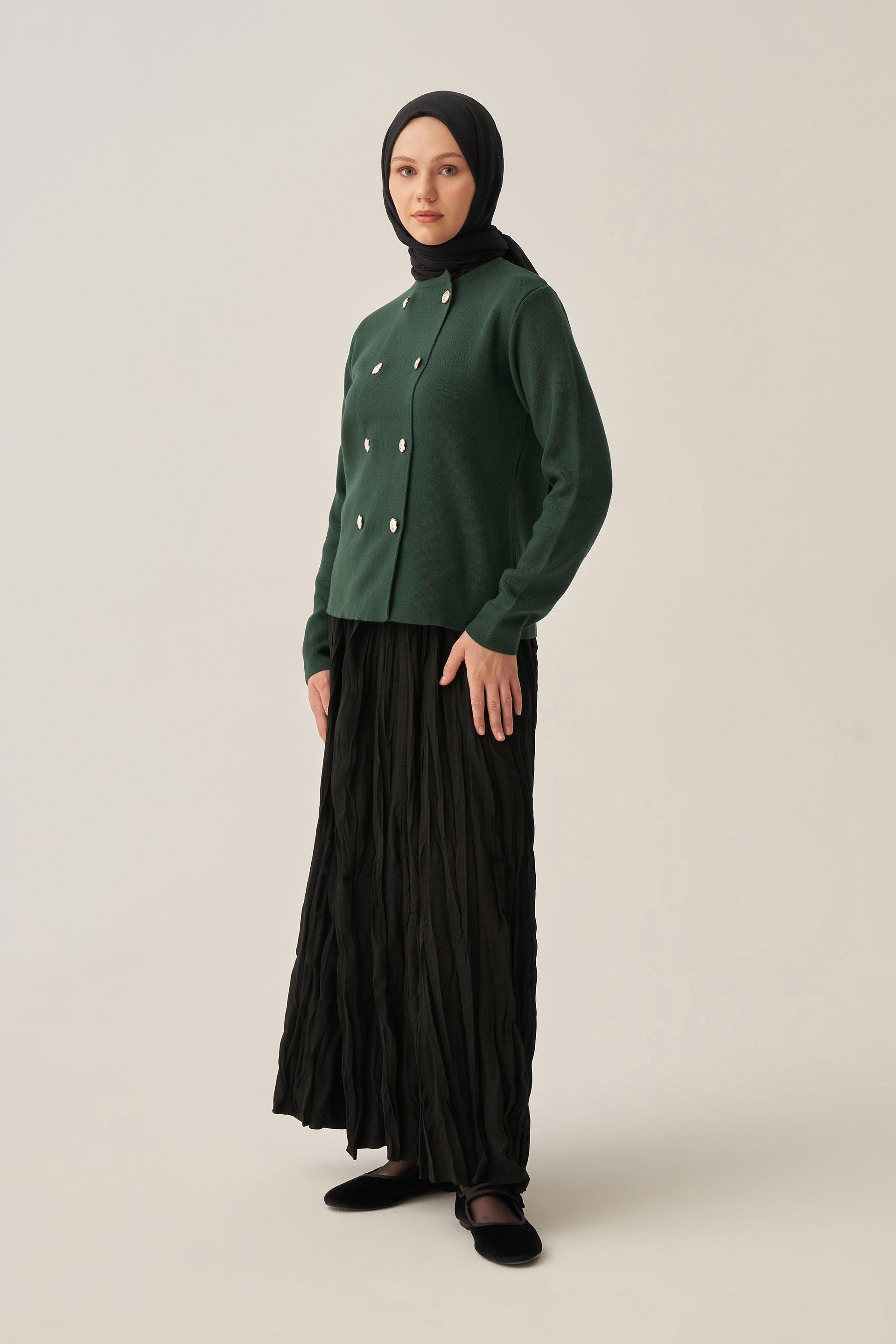 Zümrüt-Kısa Form Şık Ceket