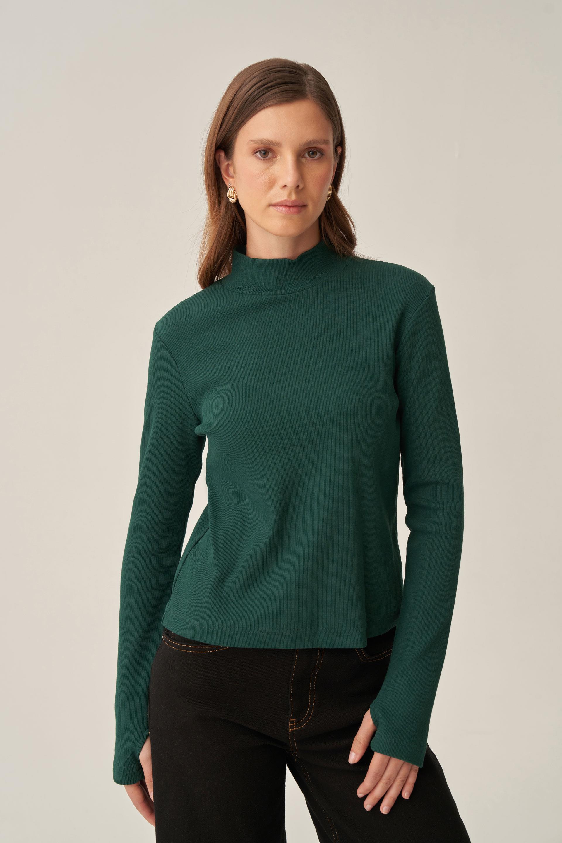 Zümrüt-Parmaklıklı Balıkçı Yaka Body