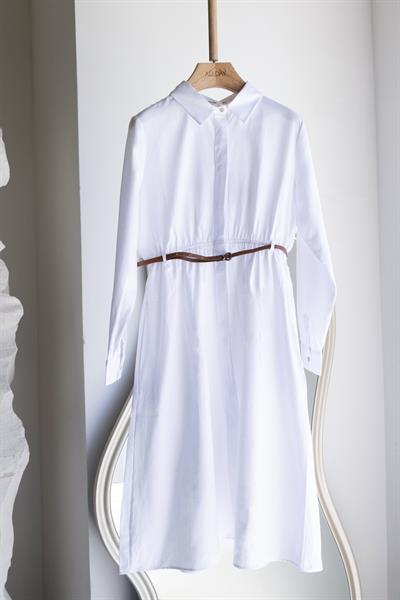 White-Belt Shirt Tunic