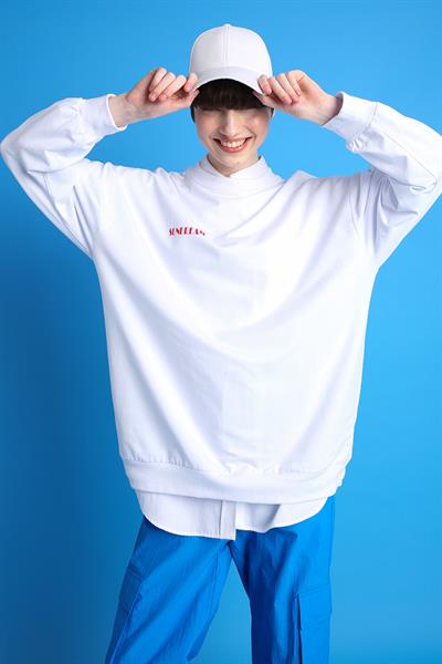 White-Cotton Sundream Printed Sweatshirt