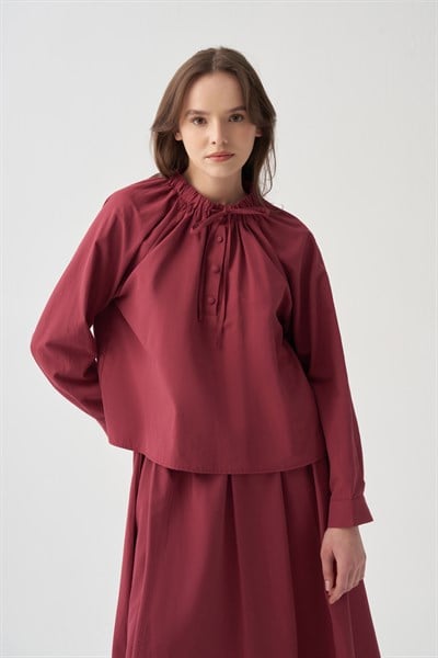 Burgundy-CVC Shirt