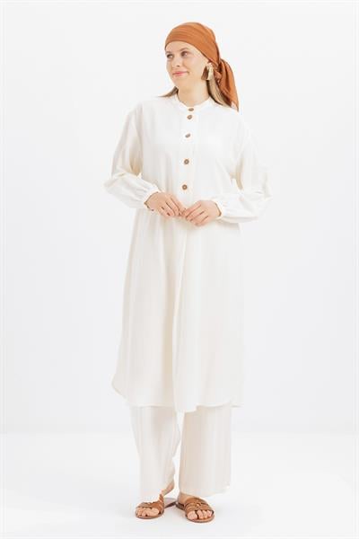 Ecru-Linen Tunic