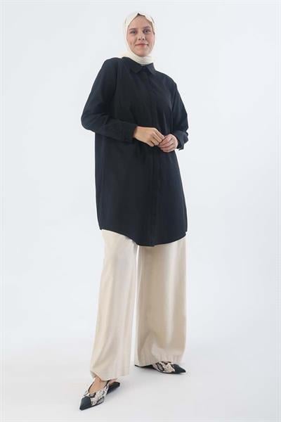 Black-Plus Size Shirt Tunic