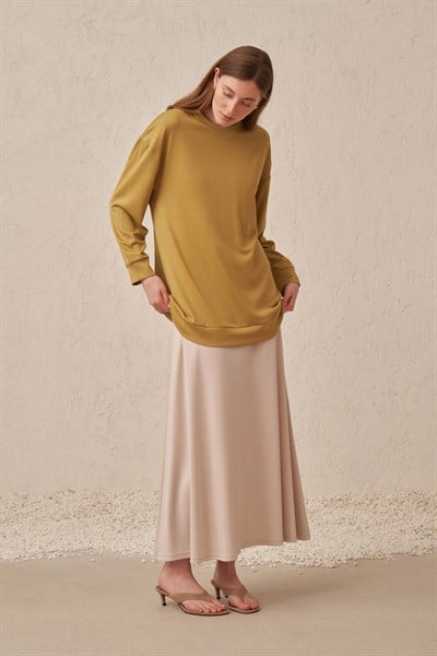 Soft Yeşil-Yumuşak Dokulu Sweatshirt