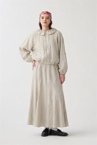 Stone Brit Detail Linen Jacket